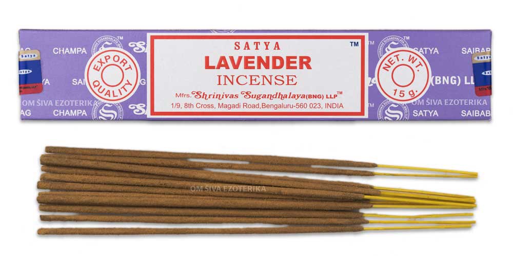 Satya Nag Champa Sai Baba Lavender Incense Josh Sticks (15g Pkt 15-20 Sticks)
