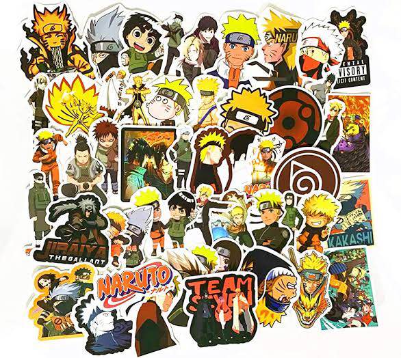 50Pcs Naruto Anime Stickers, Waterproof Naruto Stickers