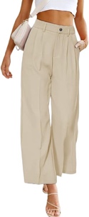 (Medium) Acelitt Wide Leg Pants for Women Work Business Casual High Waisted Flowy Trousers with Pockets