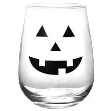Halloween Pumpkin Wine Glass Stemless