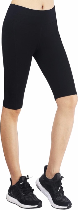 Women Workout Shorts / Workout Pants (Black, Medium)