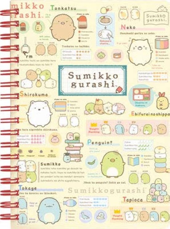 San-X Sumikko Gurashi, things in the corner, ring type B6 notebook