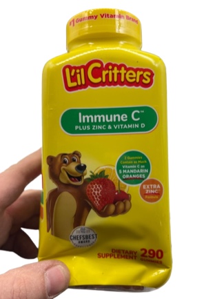 Lil Critters Kids Immune C Gummy Supplement: Vitamins C, D3 & Zinc for Immune Support, 60 or 120mg Vitamin C Per Serving, 290 Count , from America’s No. 1 Gummy Vitamin Brand