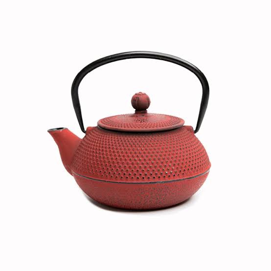 Red Cast Iron Teapot 800ml 27 oz