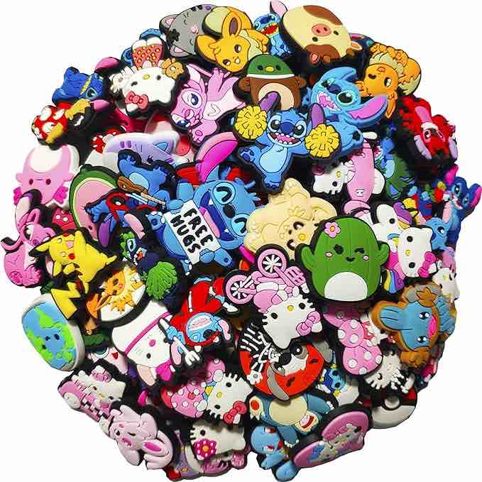 RHYFT Lot of 28,100 pcs Random Different Croc Charms for Shoe Decoration Kids Girls Boys Men Women adult