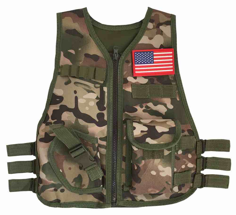 Gskids Tactical Vest Children Adjustable Clothing Military Fans Muti Colors