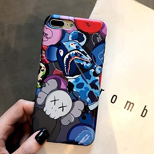 iPhone 8 Plus/7 Plus Case (ShaYu/Shark Bear, Blue)