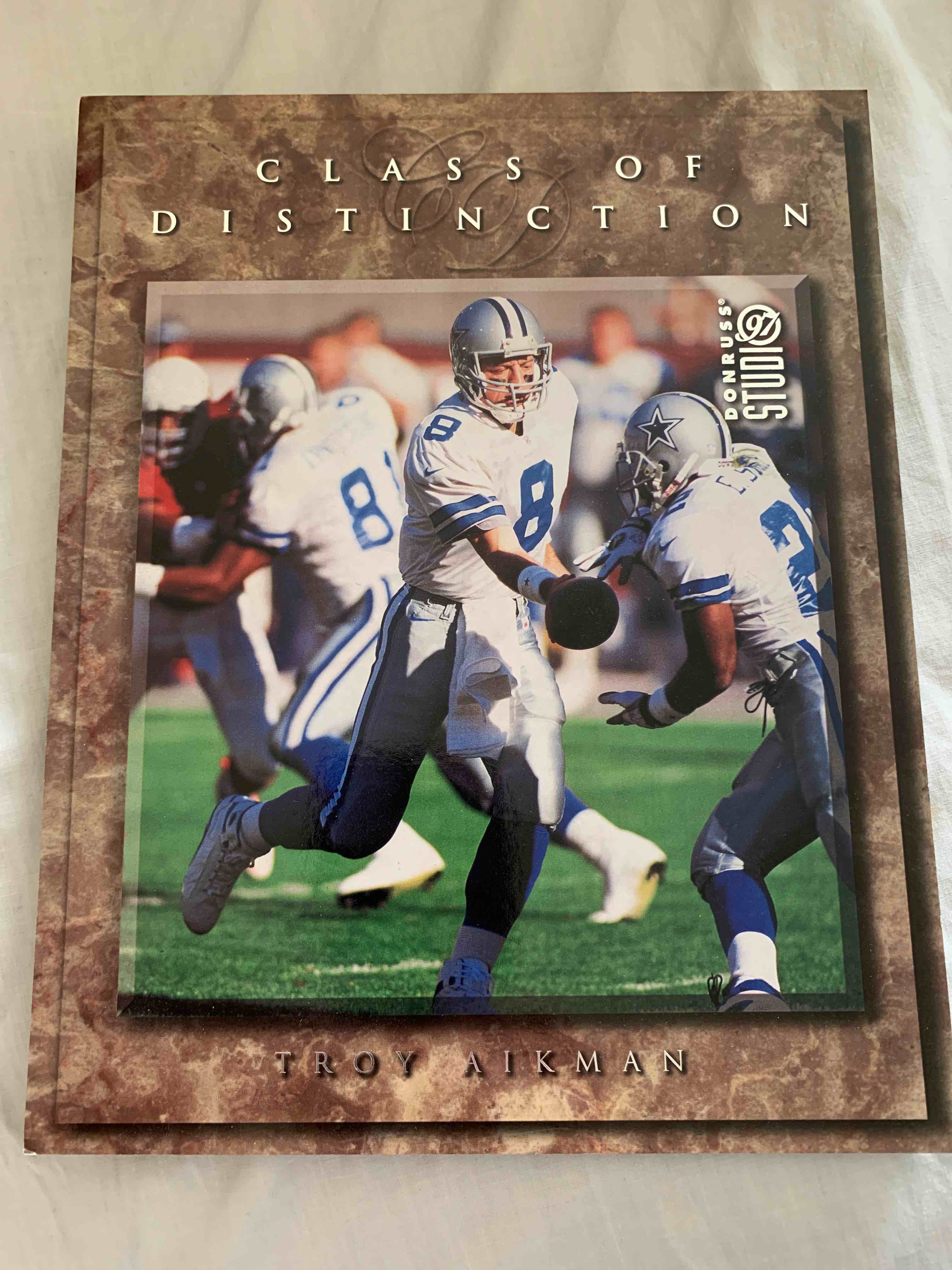 1997 Donruss Studio 8” X 10” Troy Aikman Portrait 