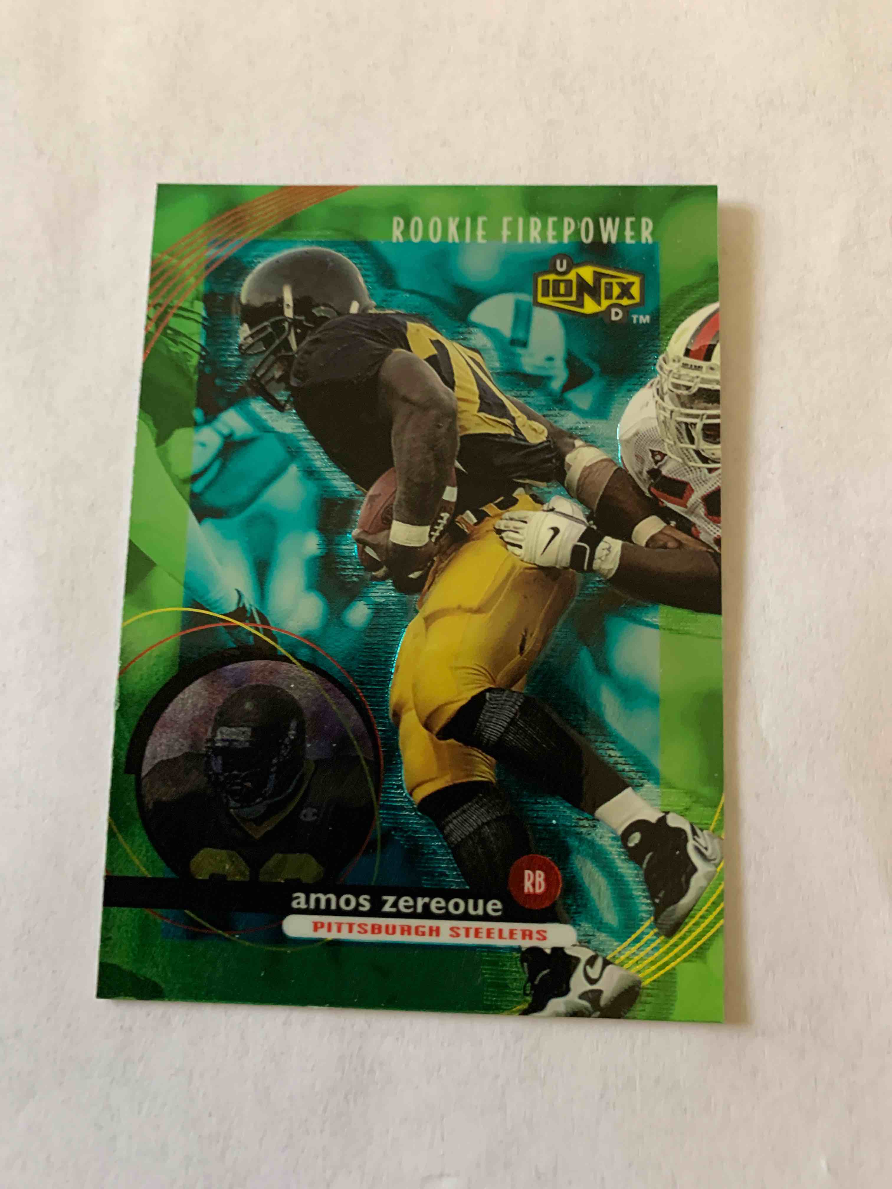 1999 Upper Deck Ionix #90, Amos Zereoue Rookie Card 