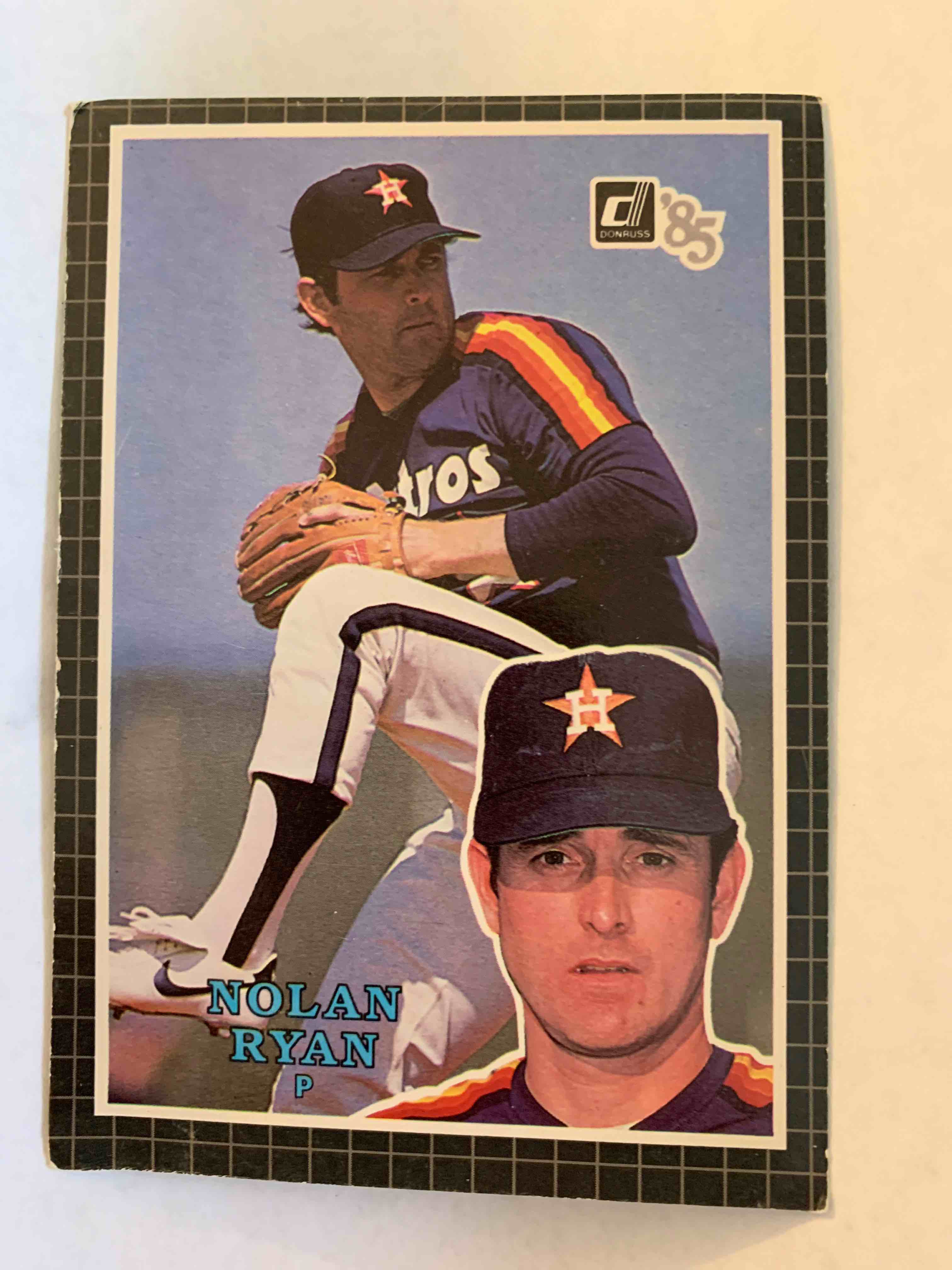 1985 Donruss 3-1/2” X 5” , Nolan Ryan Card