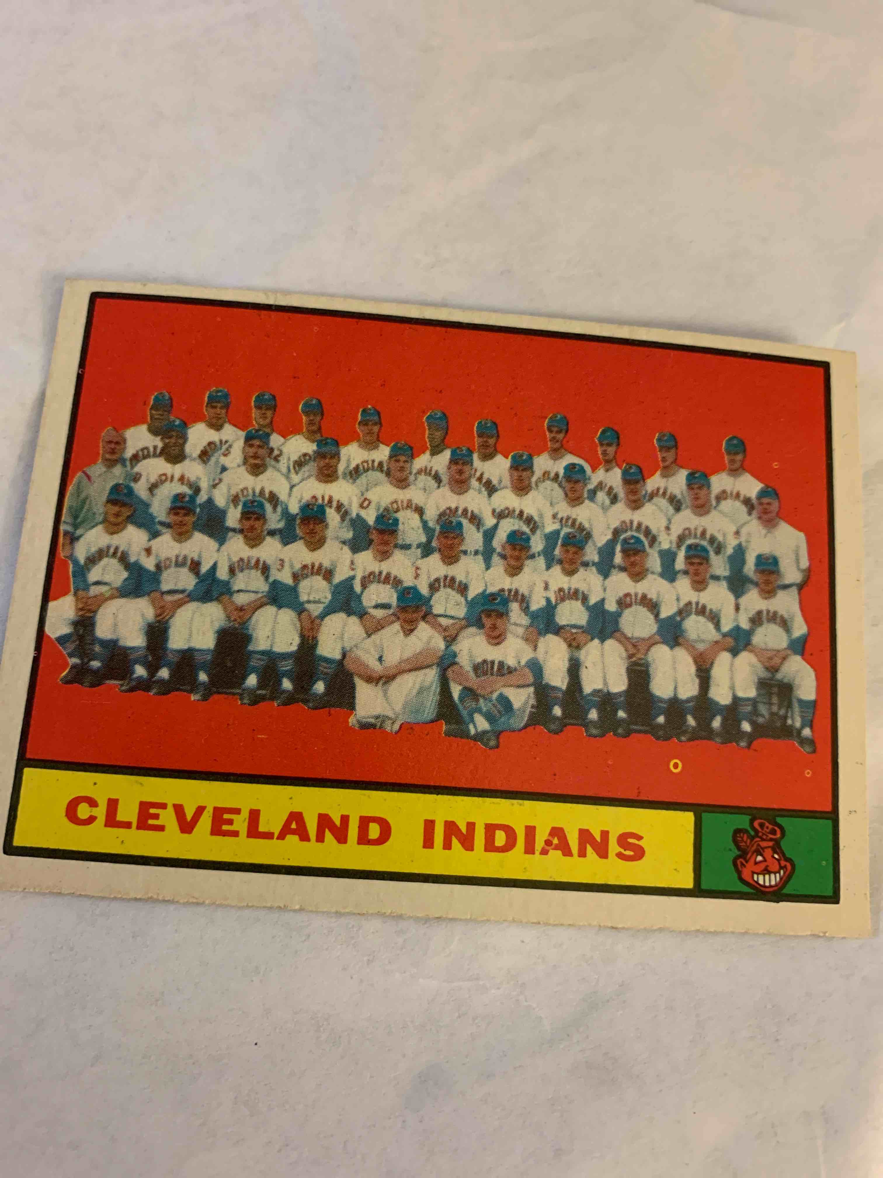 1961 Topps Baseball #467, Cleveland Indians Team 