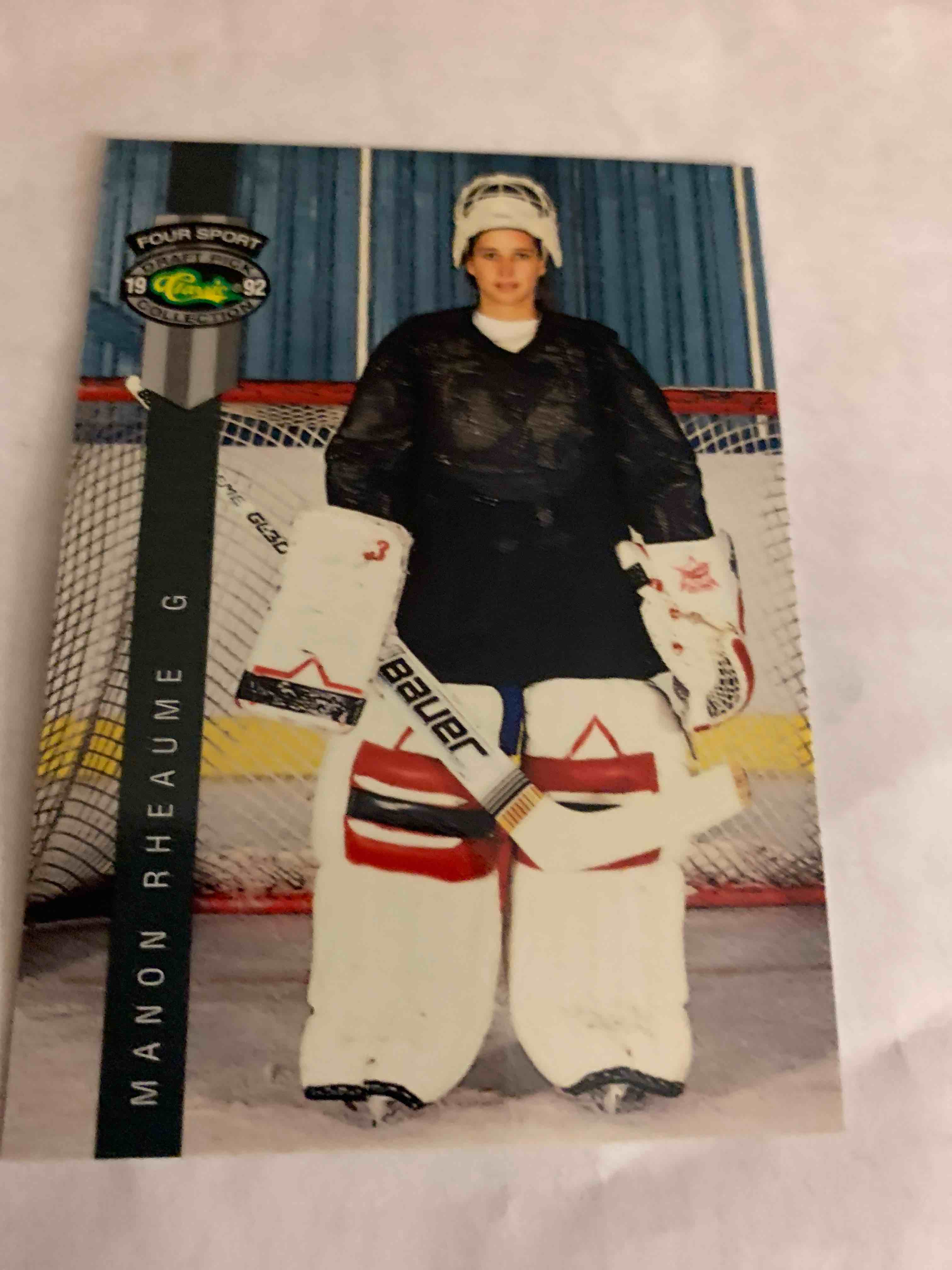 1992 Classic Hockey Draft Pick Collection #224, Manon Rheaume Rookie Card 