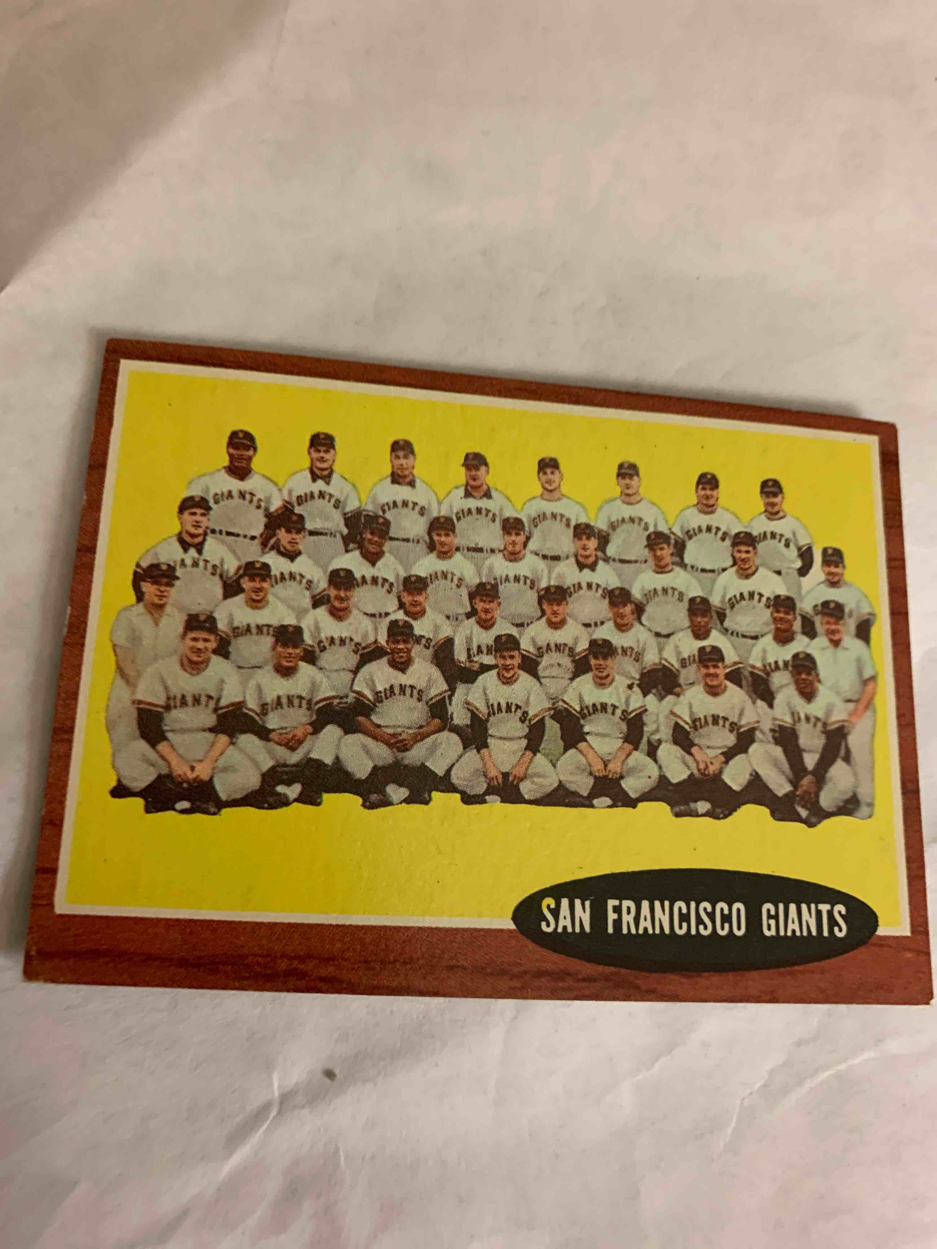 1962 Topps Baseball #226, San Francisco Giants Team 