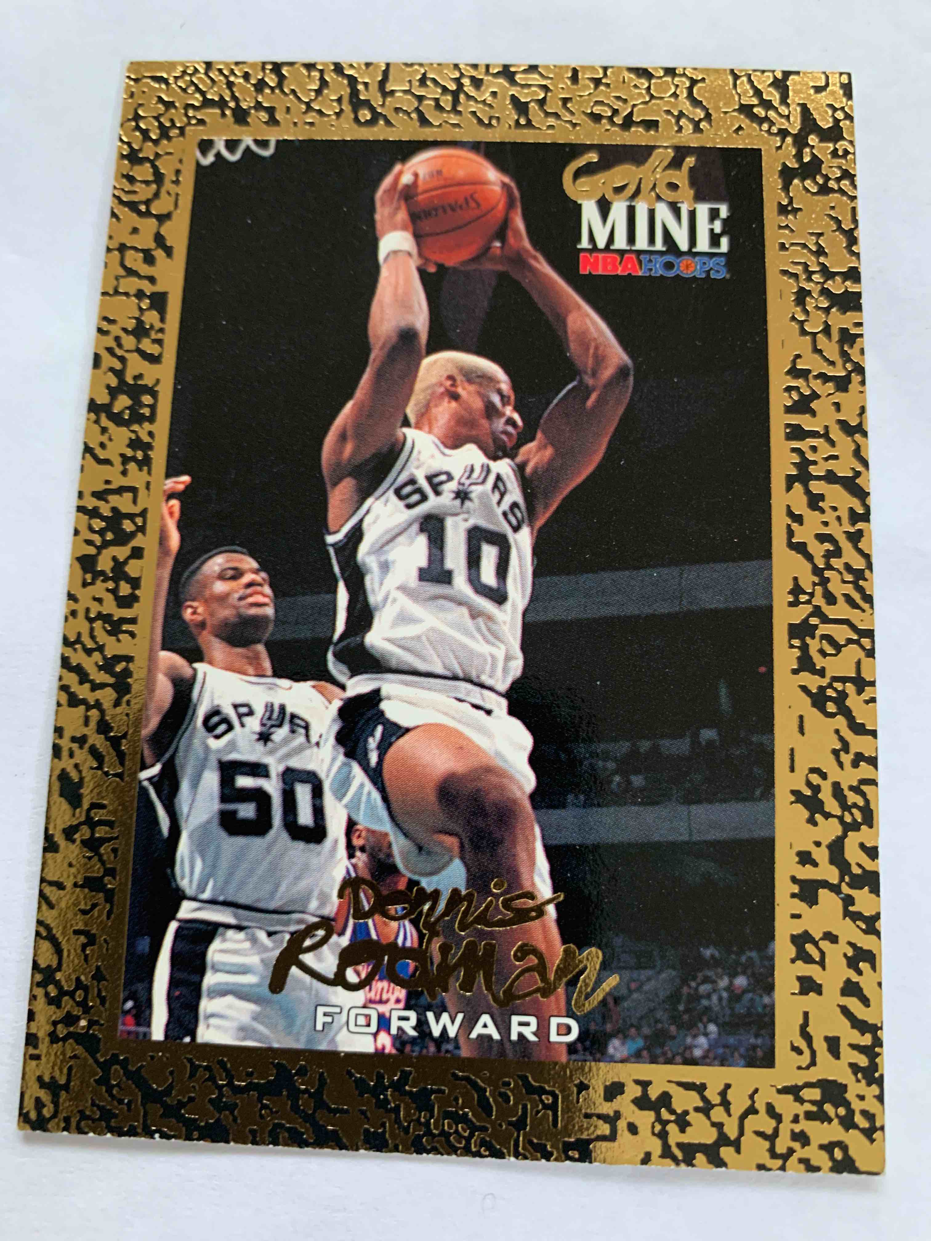 1995 NBA Hoops Gold Mine, #448 Dennis Rodman 