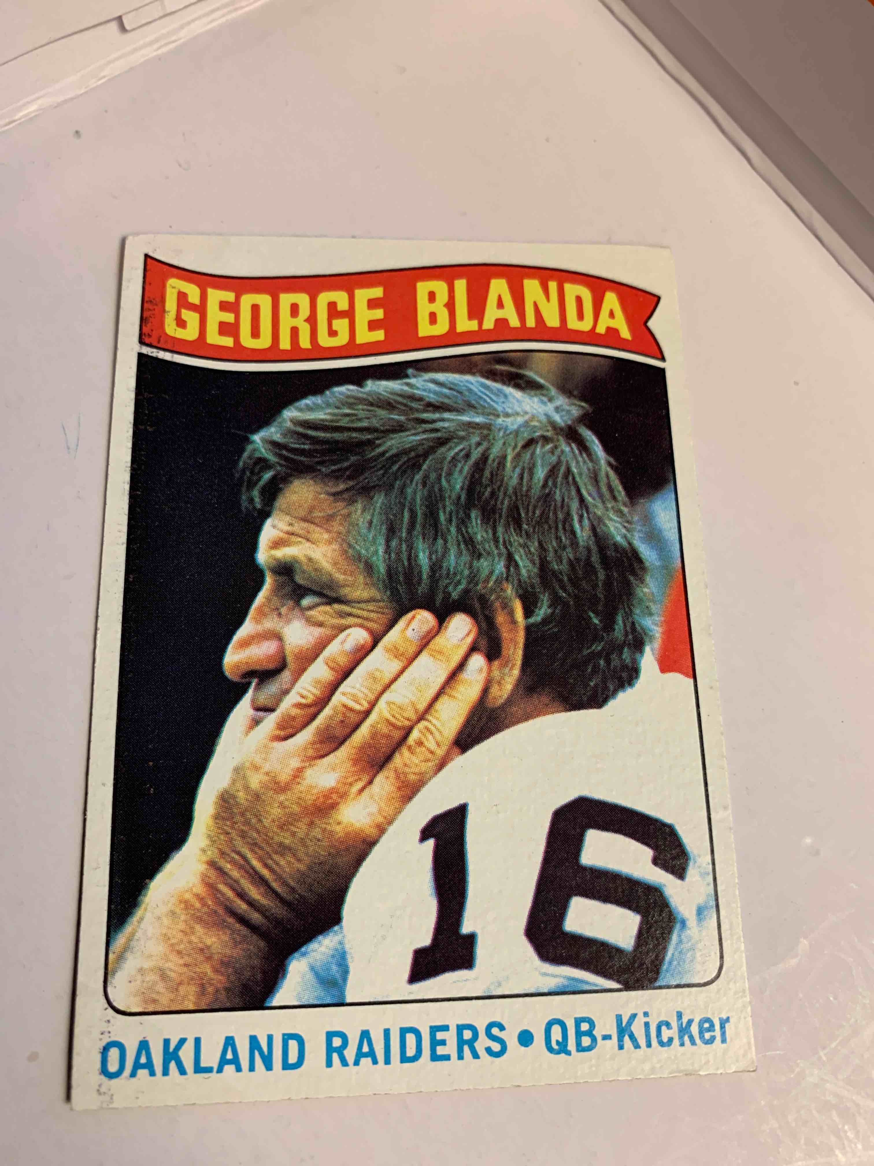 1975 Topps Football #8, George Blanda 