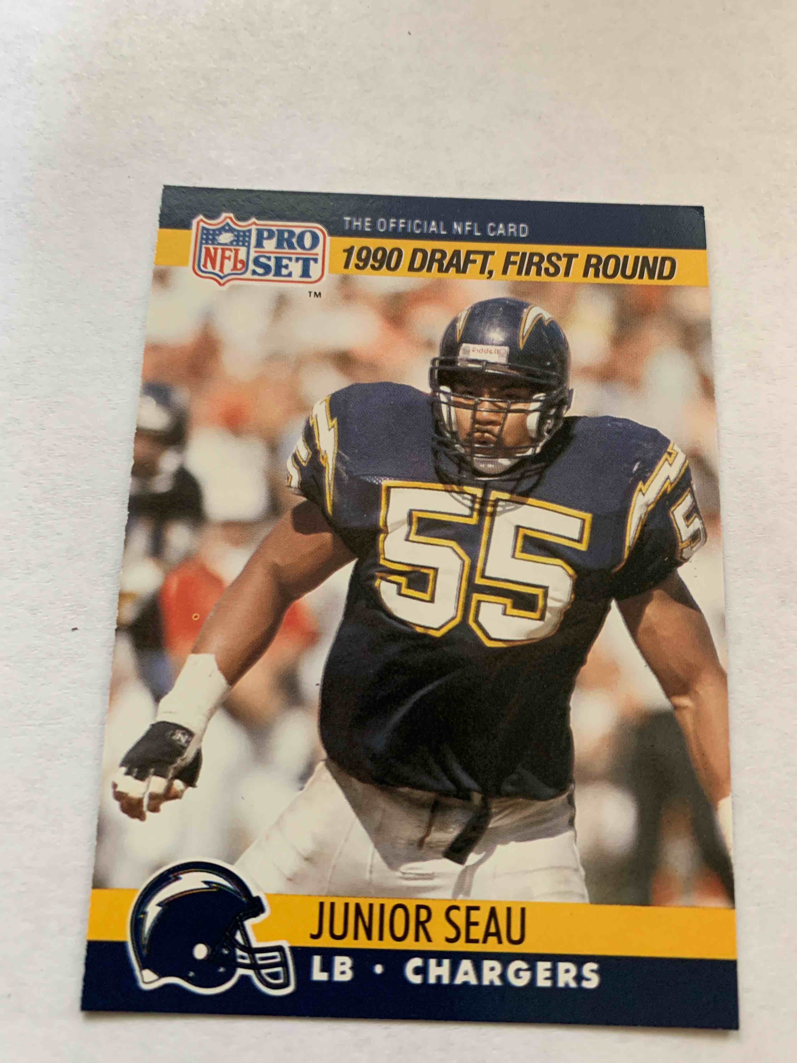 1990 Pro Set #673, Junior Seau Rookie Card 