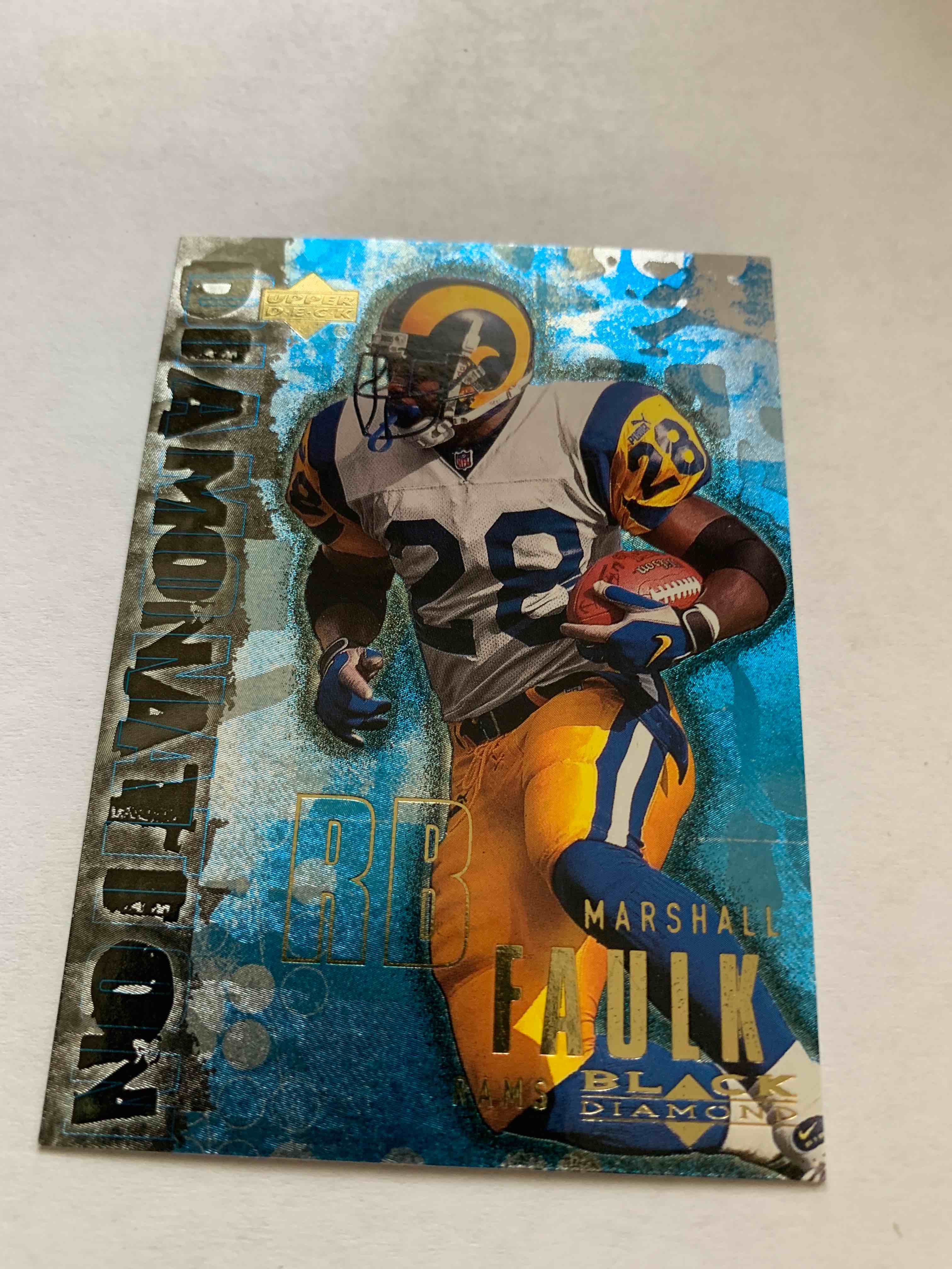 2000 Upper Deck Black Diamond Diamonation #D1, Marshall Faulk 