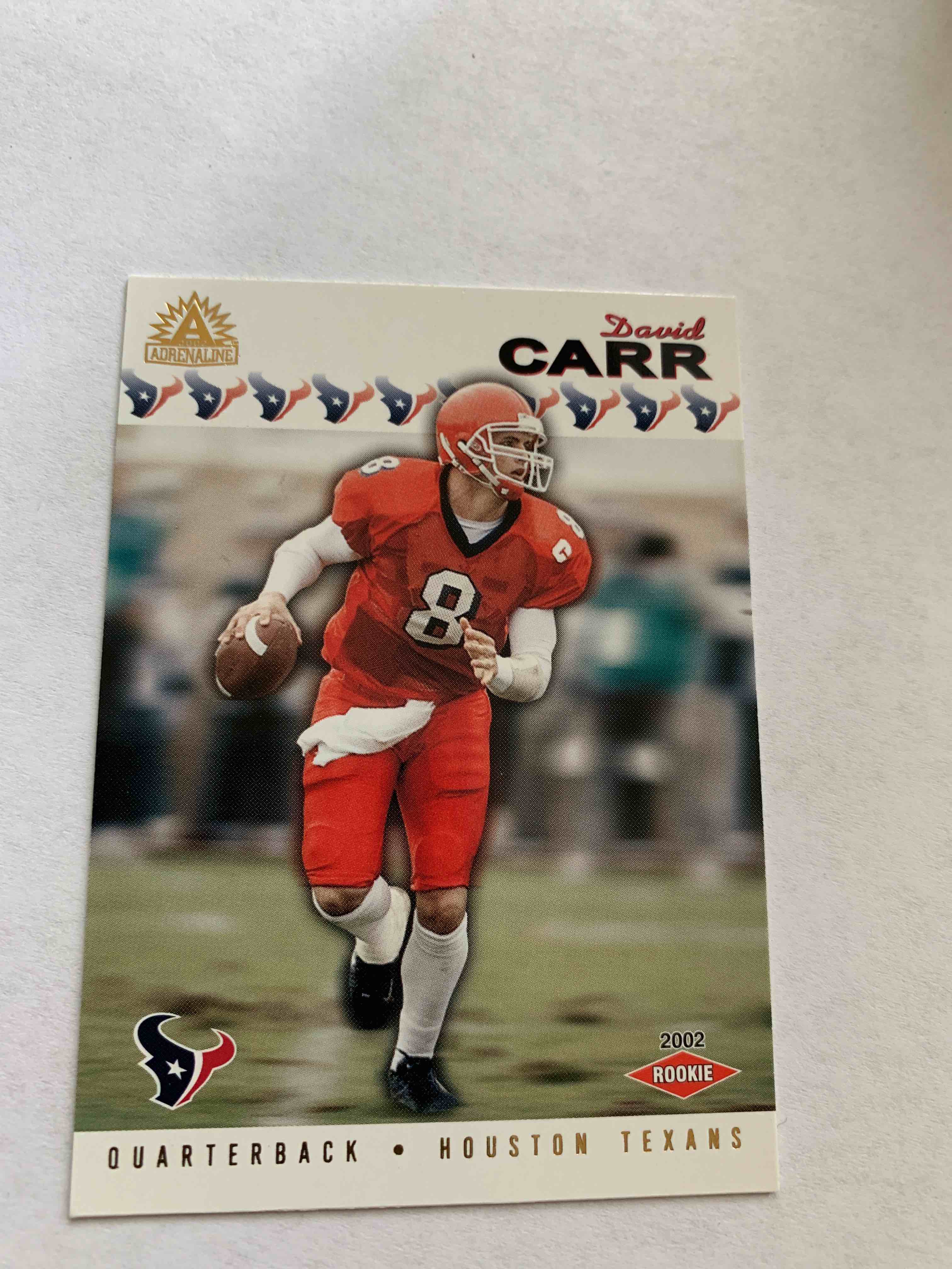 2002 Pacific Adrenaline #112, David Carr Rookie Card 