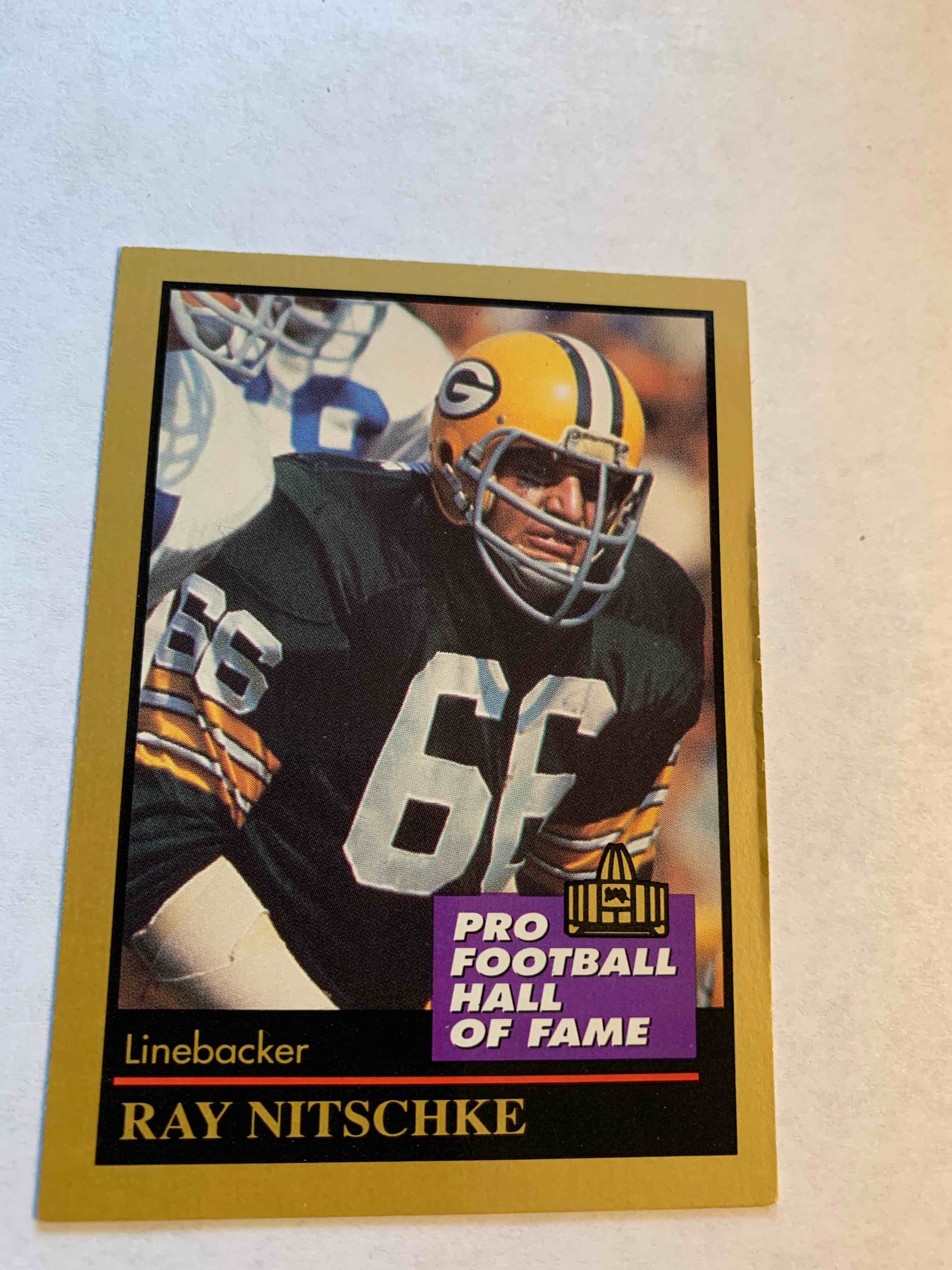 1991 Enor Pro Football Hall of Fame #108, Ray Nitschke.        108, 