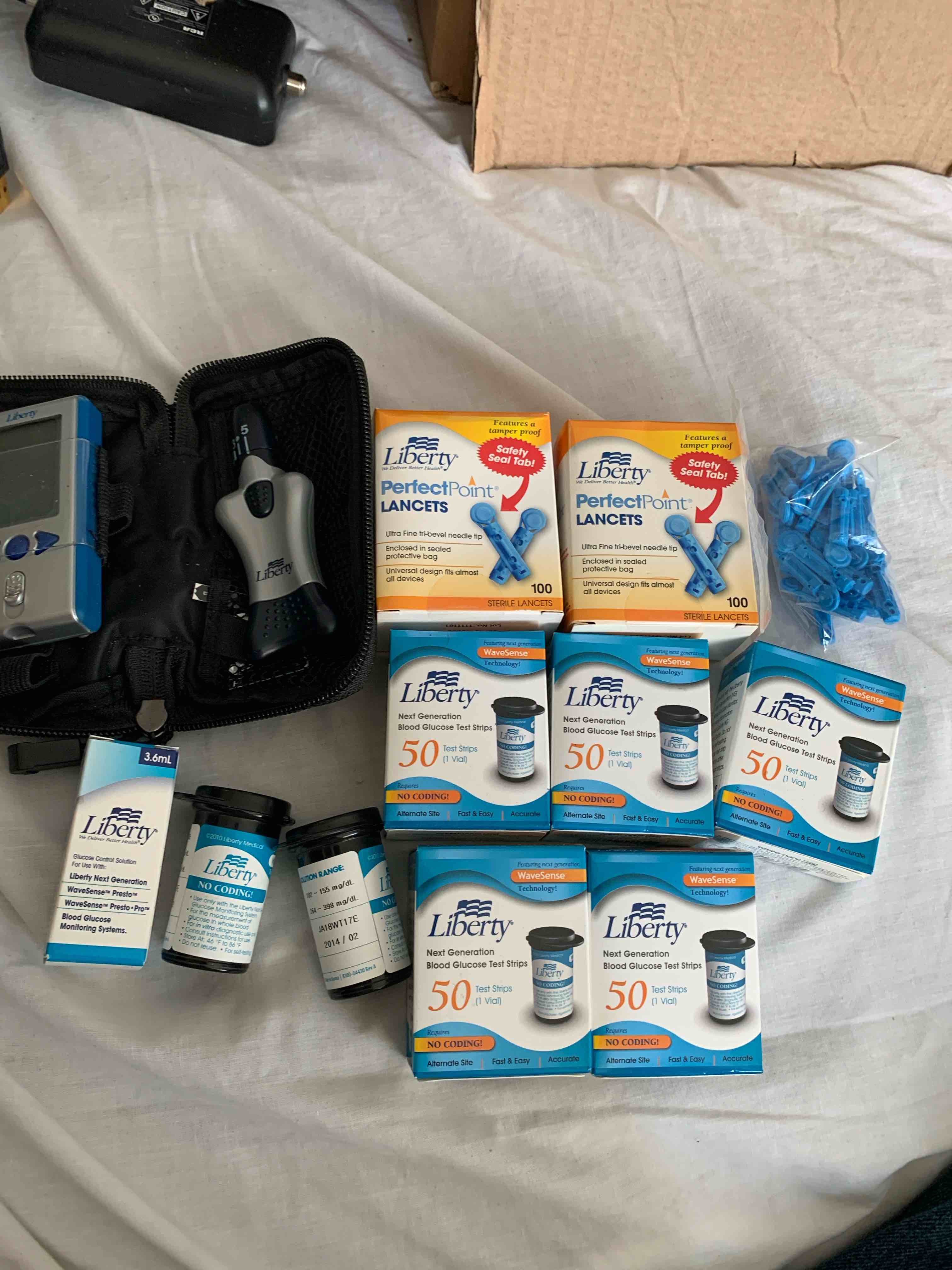 Lot of liberty diabetic supplies 14 pieces