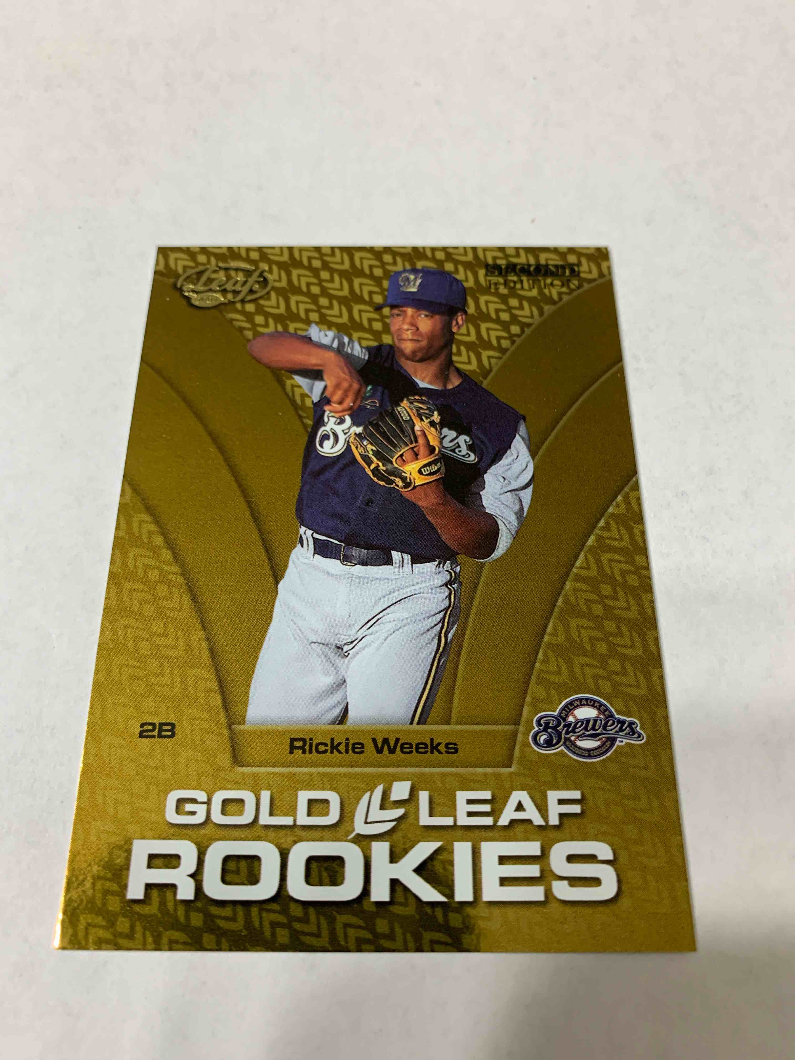 2003 Leaf, Gold Leaf Rookies #2, Rickie Weeks