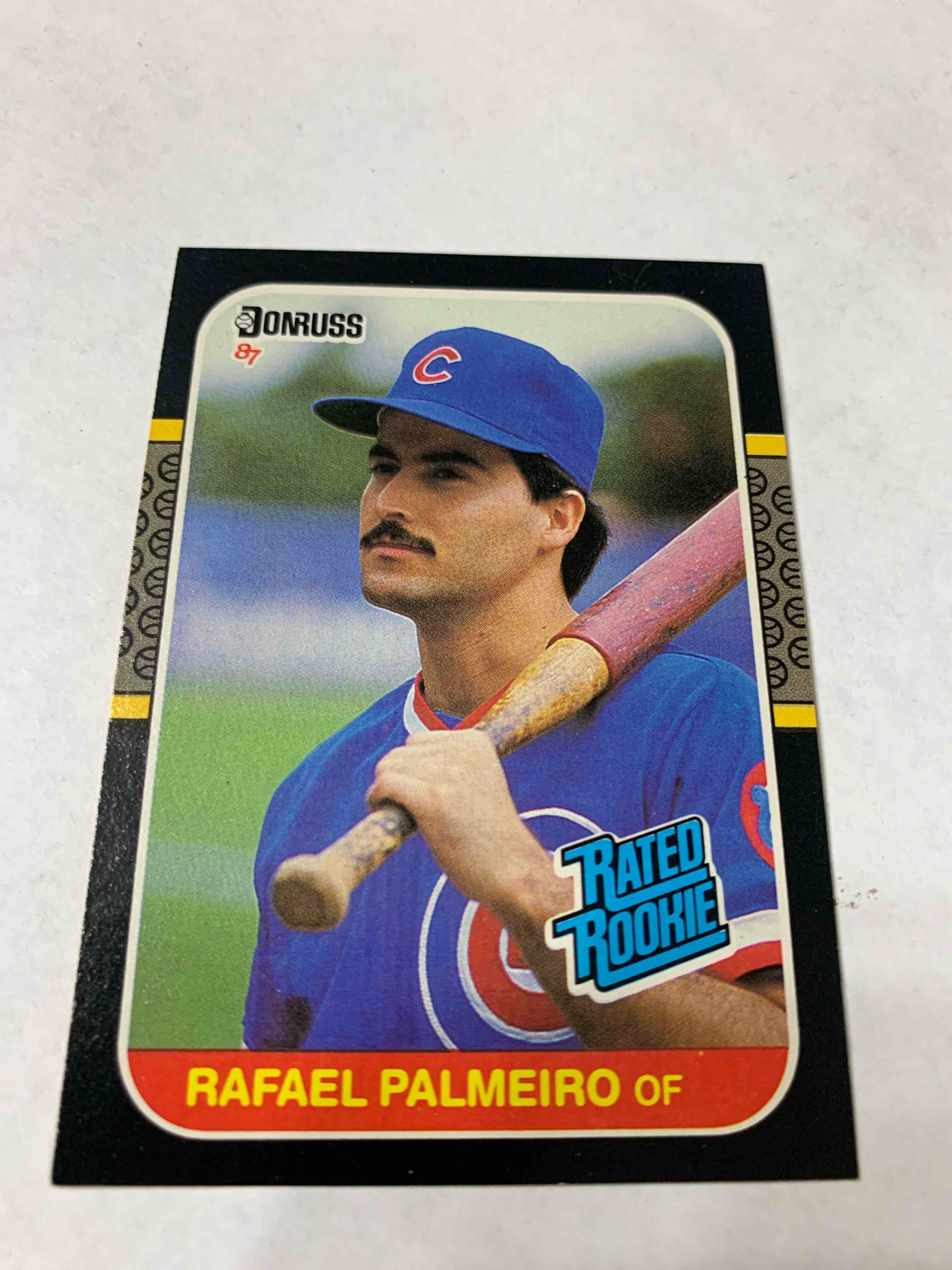 1987 Donruss #43, Rafael Palmeiro Rookie Card 