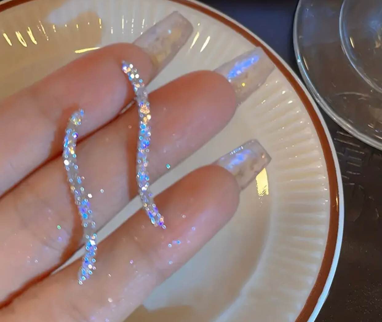 Beautiful 925 Silver Sapphire Earrings 