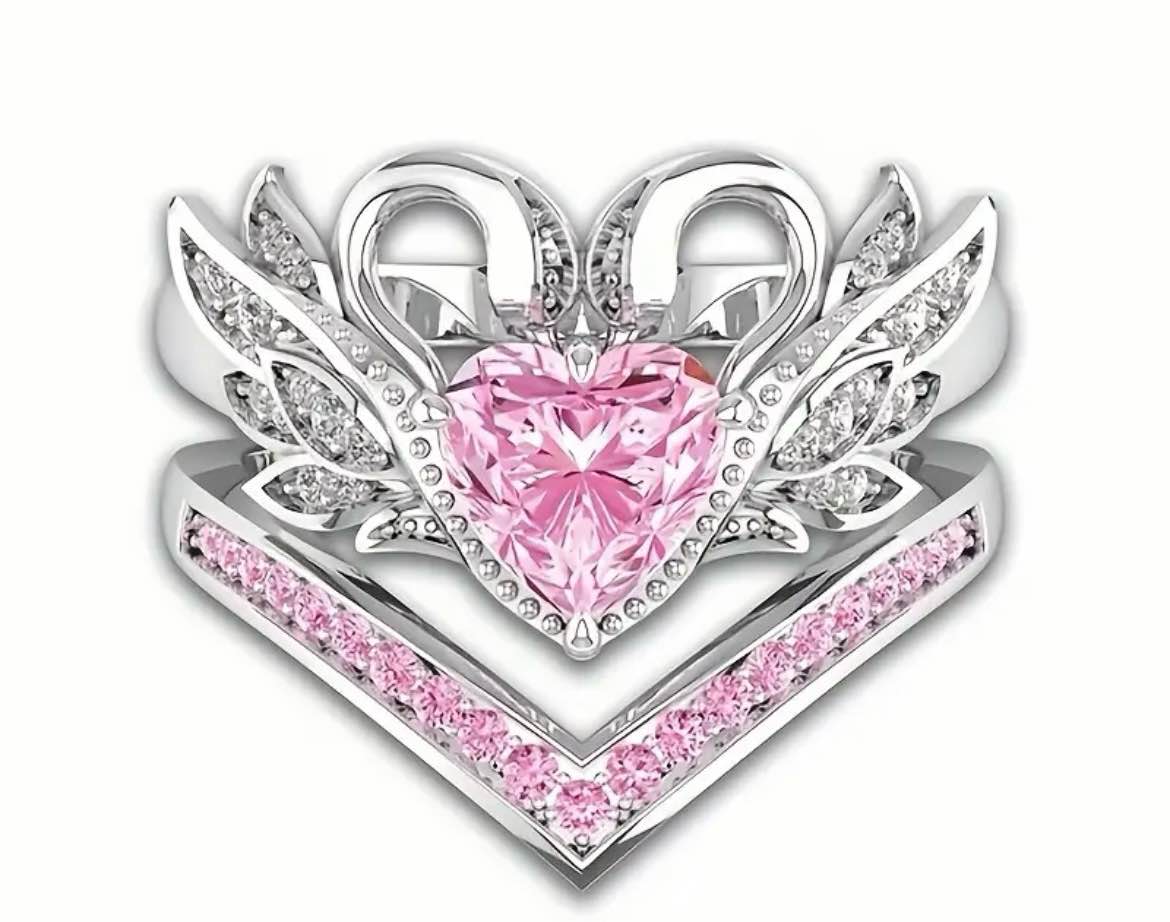 Gorgeous 925 Silver Citrine Sapphire Ring Sz 8