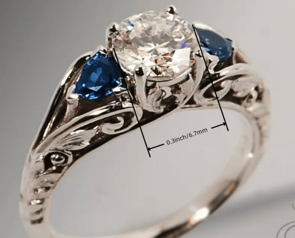 Gorgeous 925 Silver 18K Gold Plated Ring Sz 8