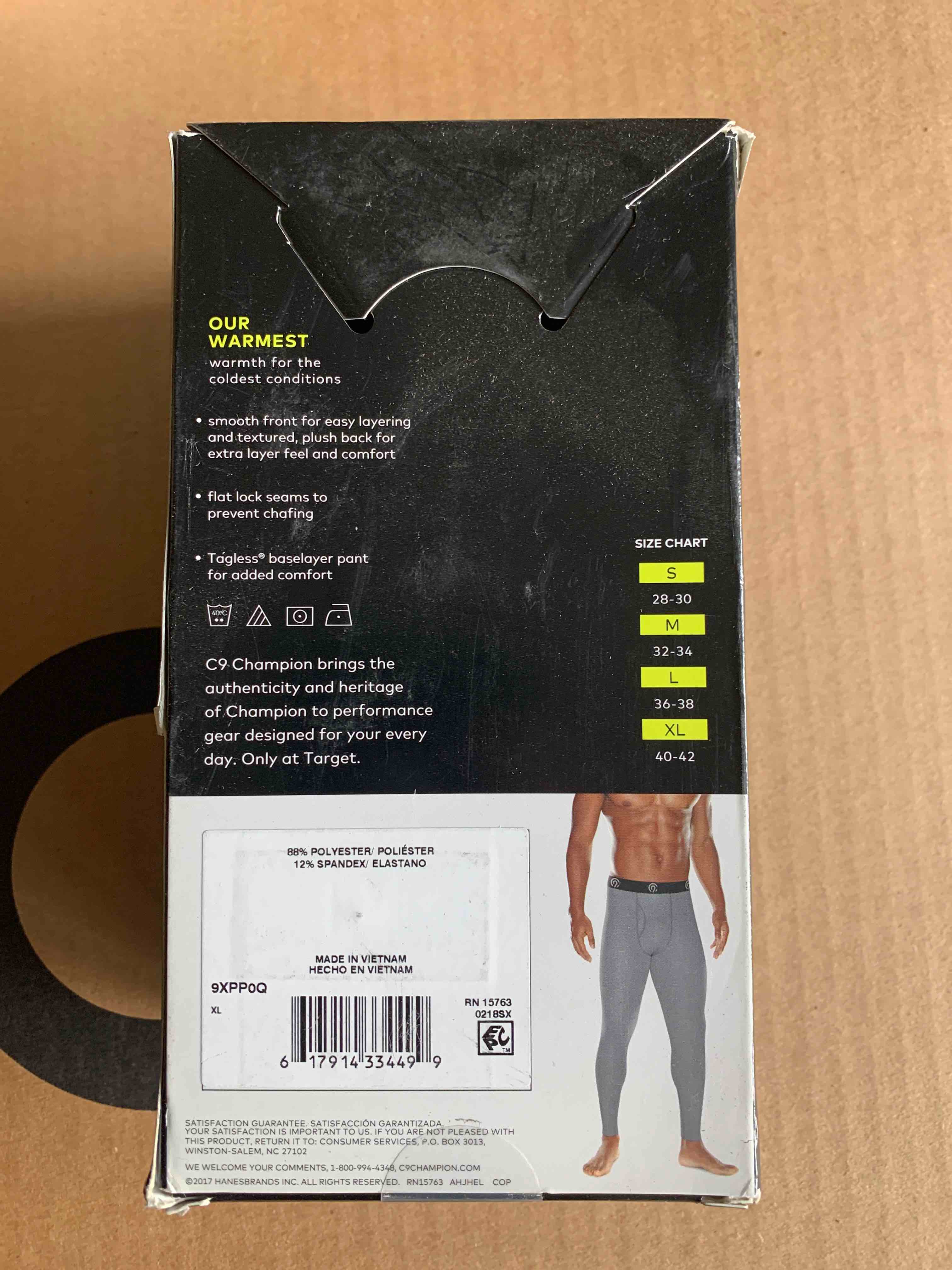 champion baselayer heavyweight stretch xl