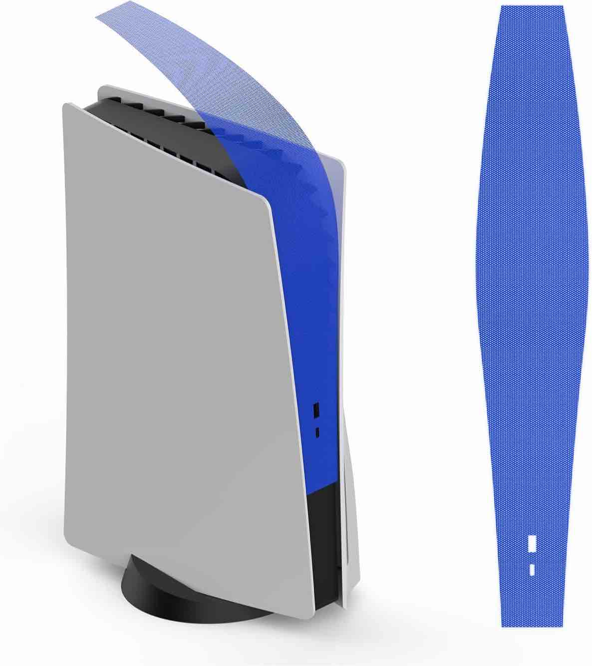 Dust Cover Net for PS5 Console, PS5 Heatsink Barrier Pets Hair Anti-dust Cover Dustproof for Playstation 5 Optical Drive Version/Digital Version Game Console Accessories.(Blue)