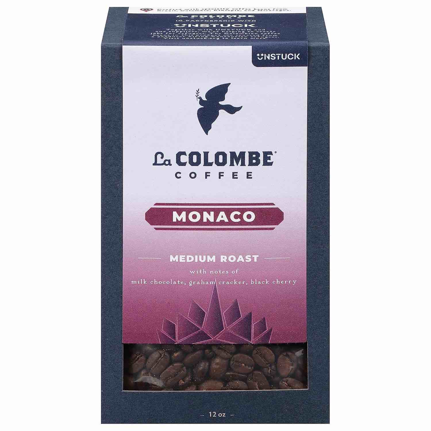 La Colombe Monaco Medium Roast Whole Bean Coffee - 12 Ounce, 1 Pack - Notes of Currant, Caramel Apple & Malt -Sweet, Fruity, Nutty Medium Roast