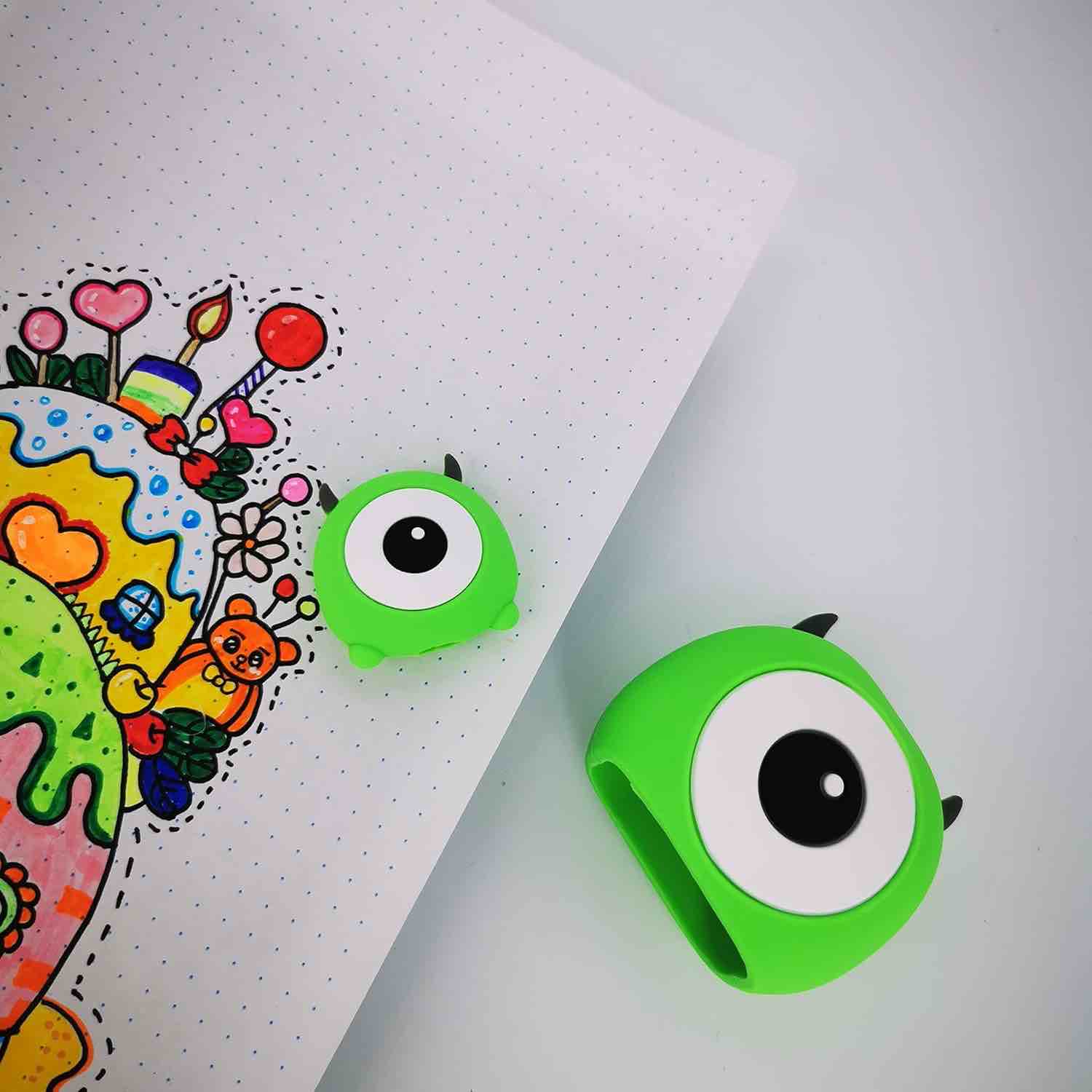 New Cartoon 3D Design Protective Case for 20W iPhone USB-C Power Adapter Charger, Cute Cartoon Lightning Data Cable Case for iPhone Charger (Type B)