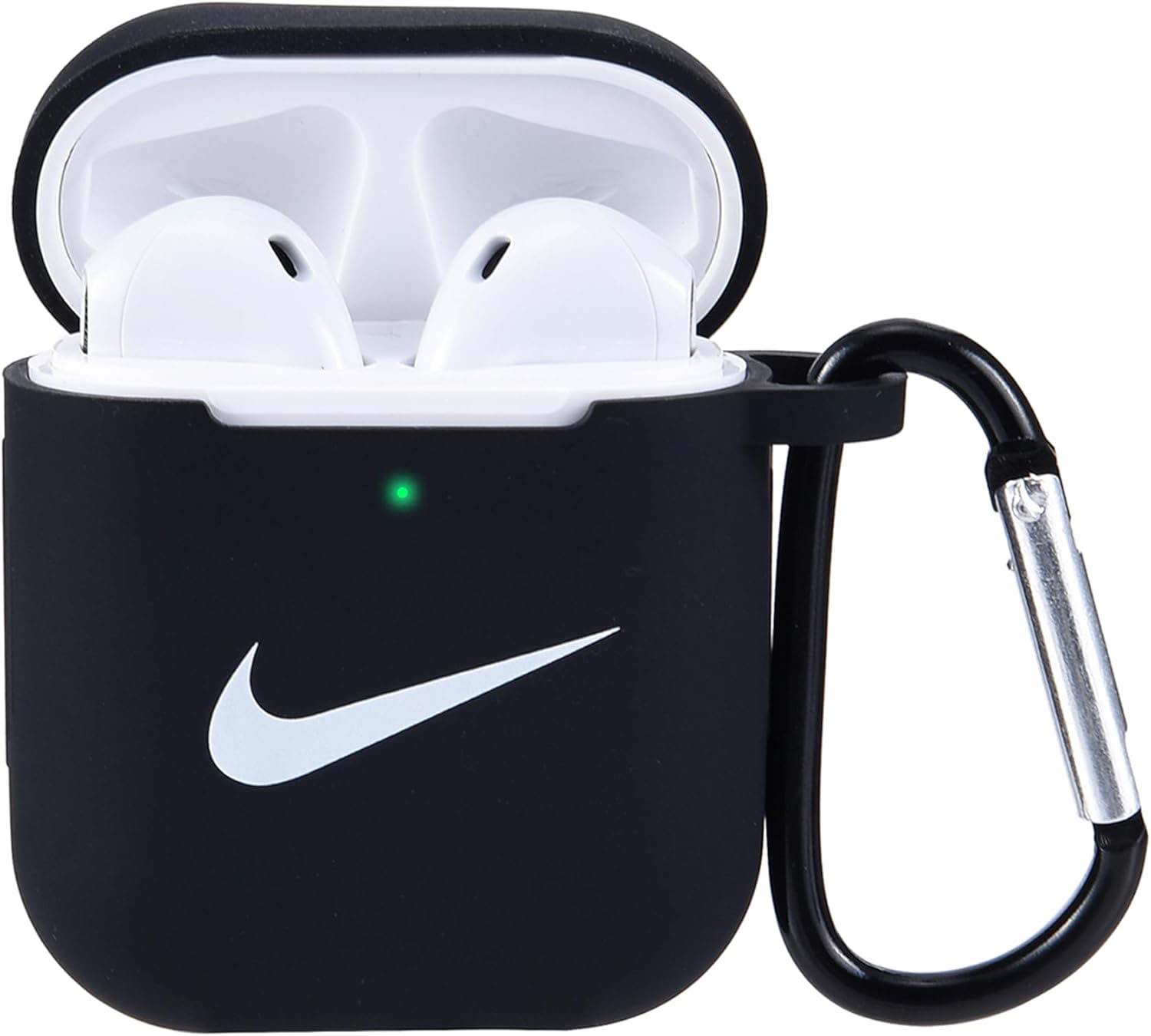 Silicone Case Compatible with Apple AirPods Case 1 & 2, Front LED Visible, Supports Wireless Charging, Protective Silicone