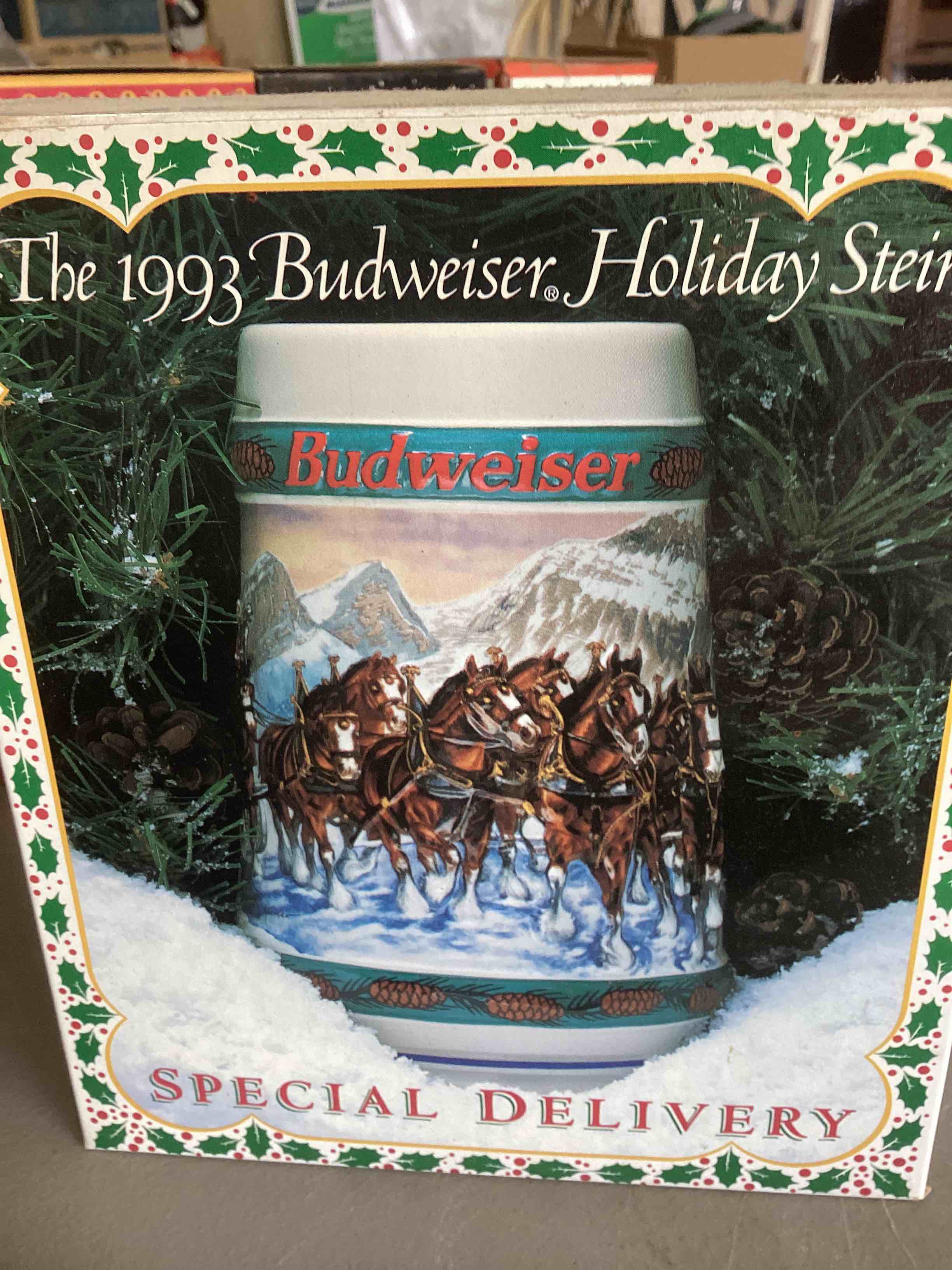 1993 Budweiser Holiday Stein