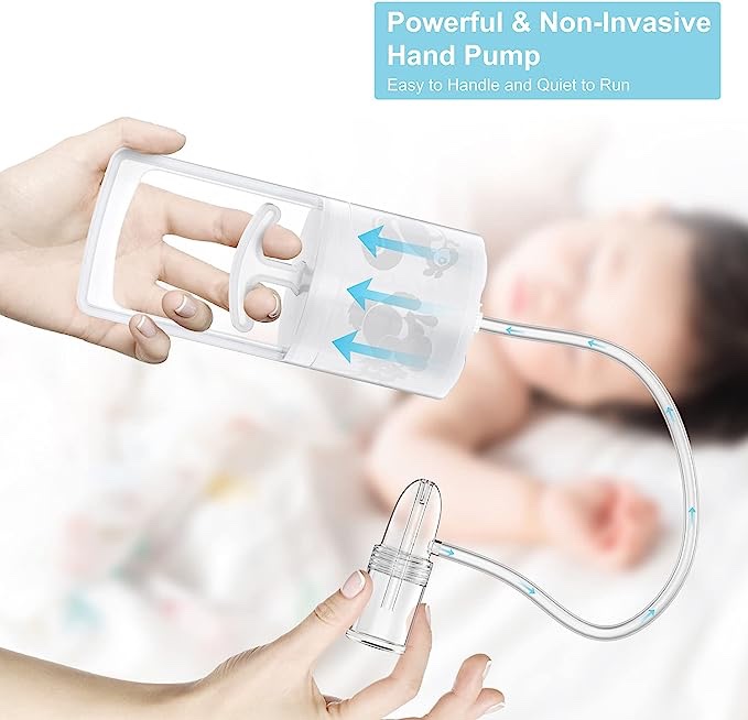 Pumpinose Nasal Aspirator for Baby | Powerful Hand Pump and Non-invasive Nose Tip | Hygienic & Comfortable Nose Suction for Baby