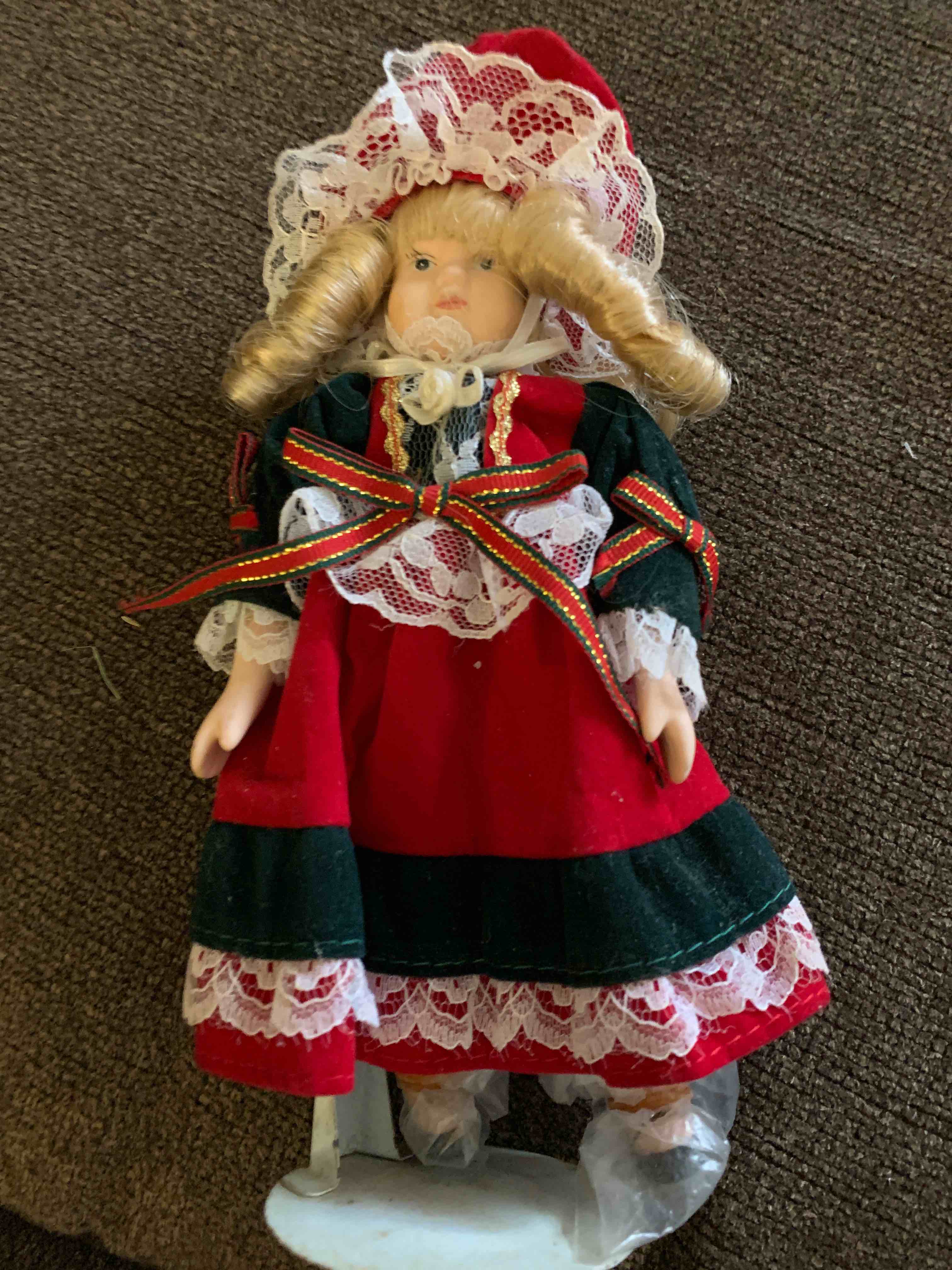 Christmas 8” Porcelain Doll