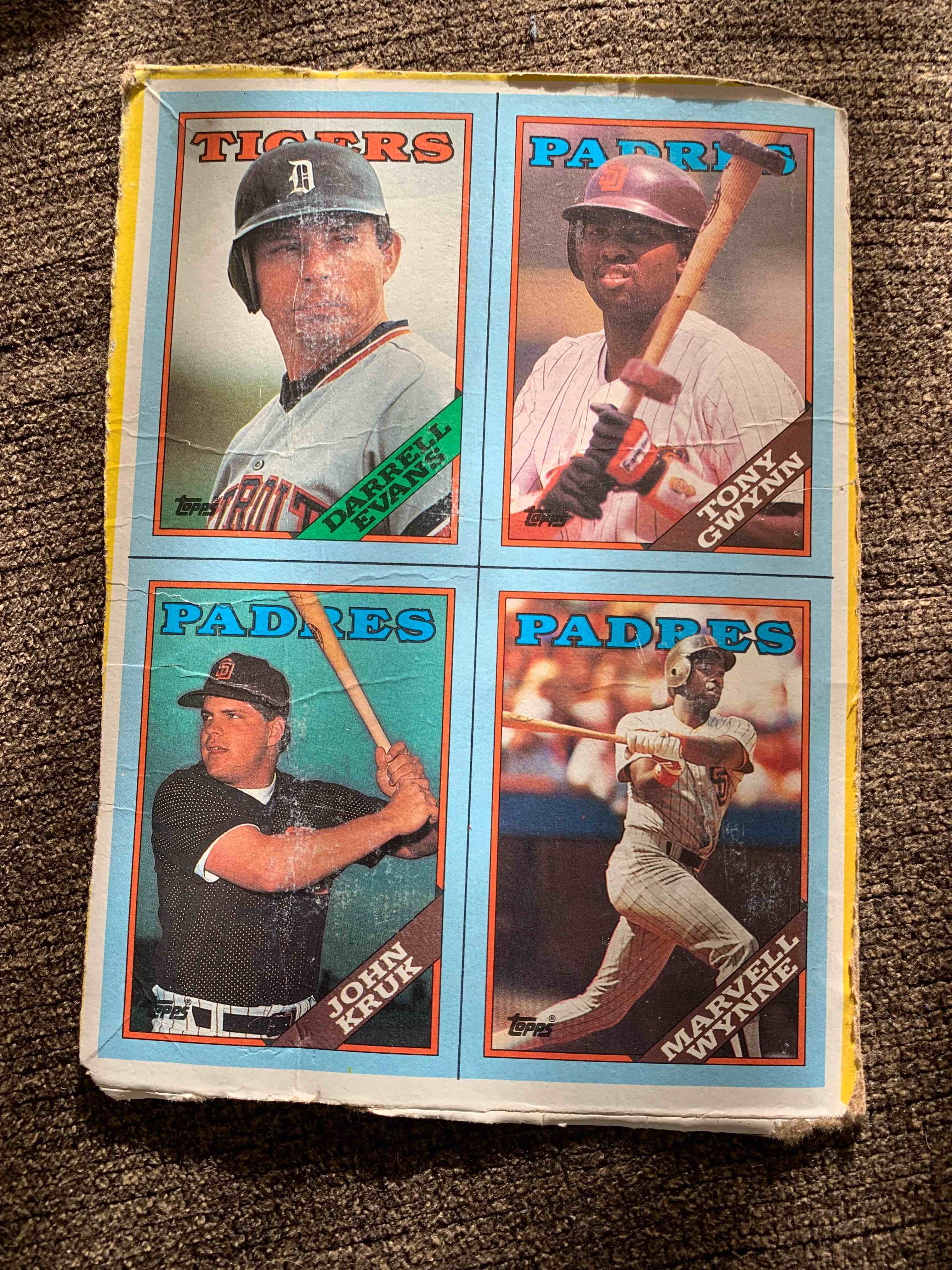 1988 Topps Baseball, Box Bottom Cards 
