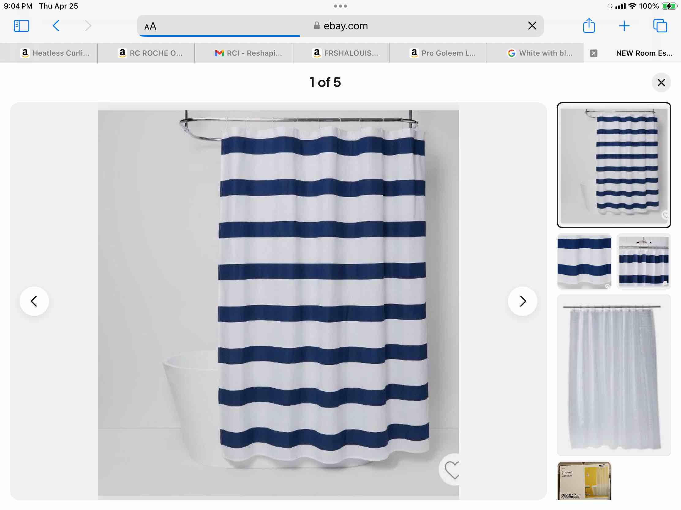 fabric shower curtain