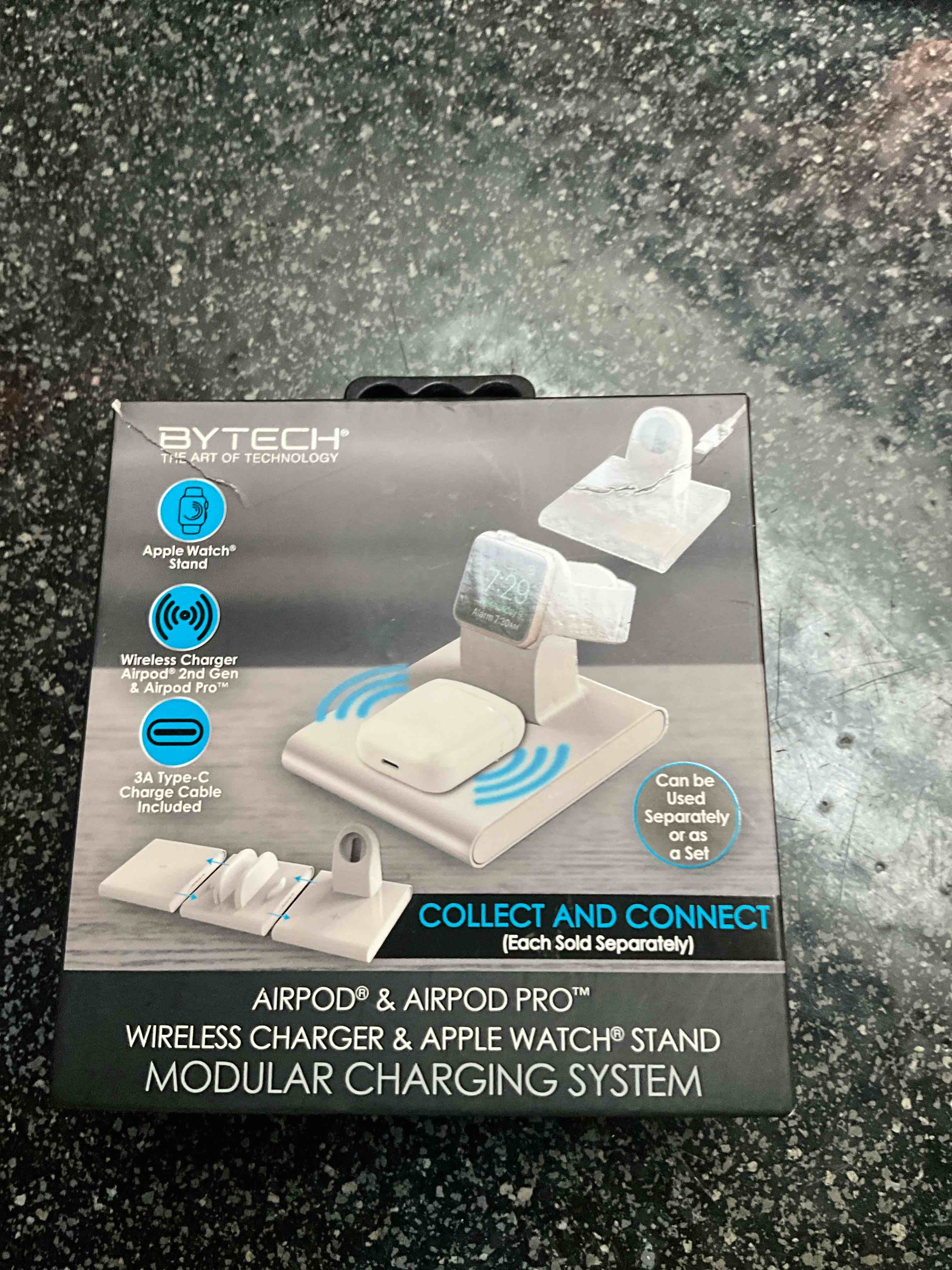 Bytech - AirPod/Airpod Pro - Wireless Charger & Apple Watch Stand - Modular Charging System 