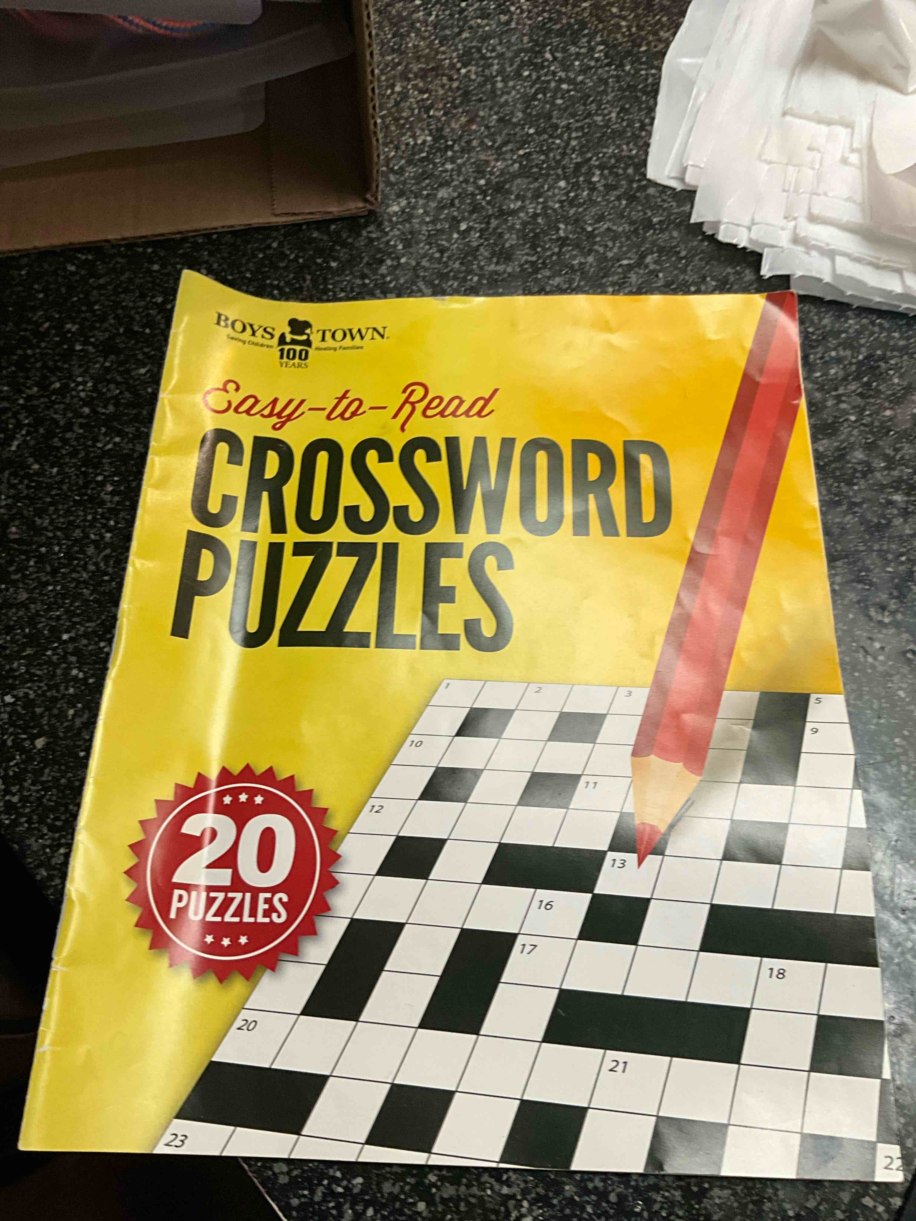 Easy To Read - 20 Crossword Puzzles 