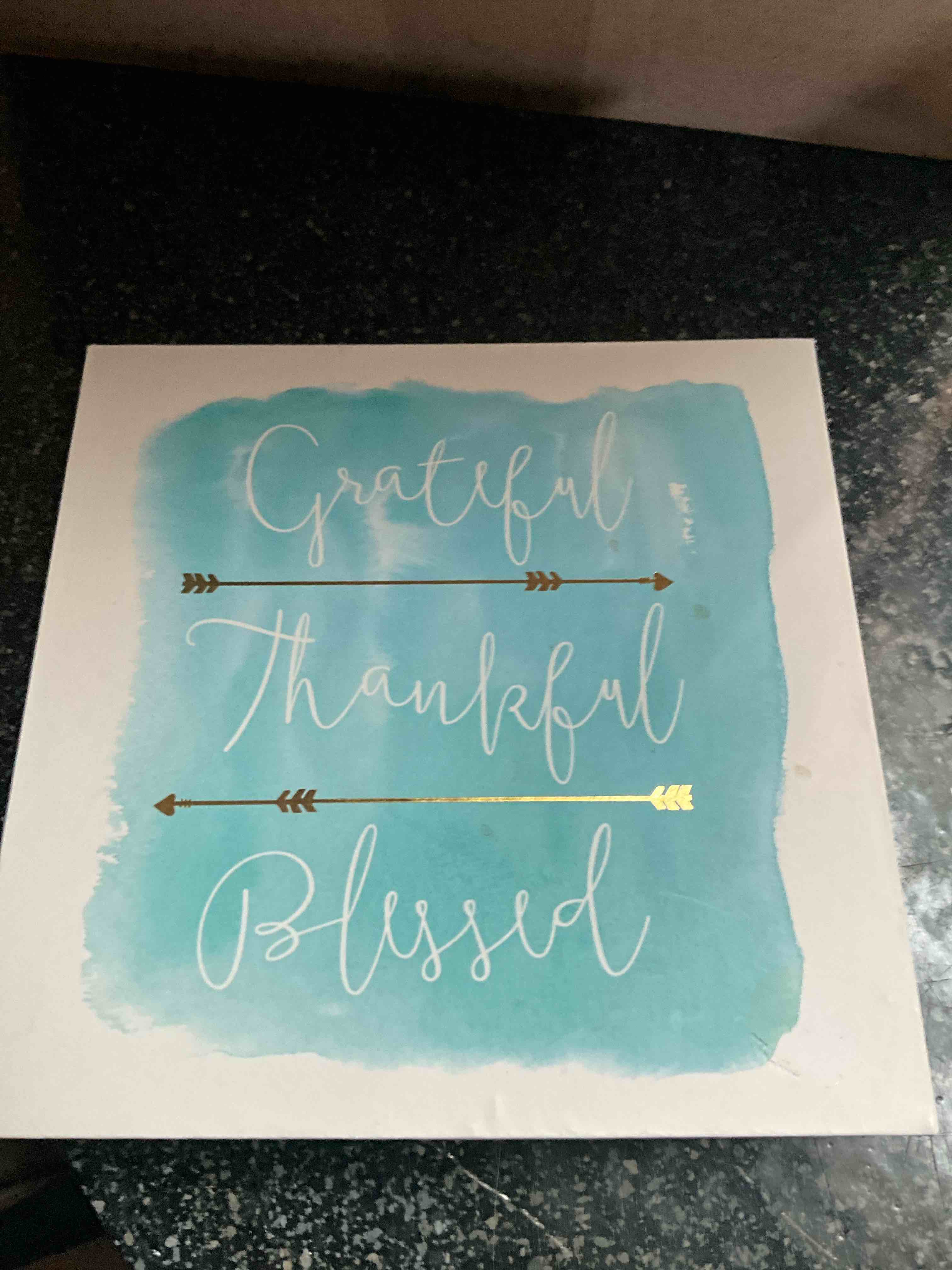 Wall Hanging - Grateful - Thankful - Blessed  