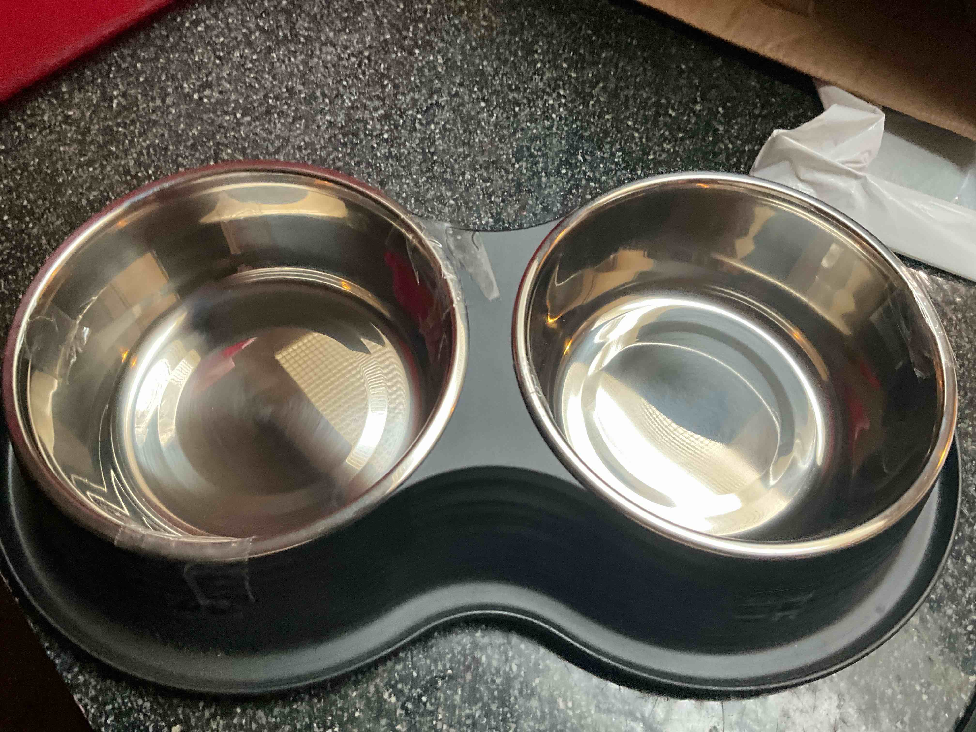 Top Paw - Double Metal Bowl Holder - 30 oz each Bowl 