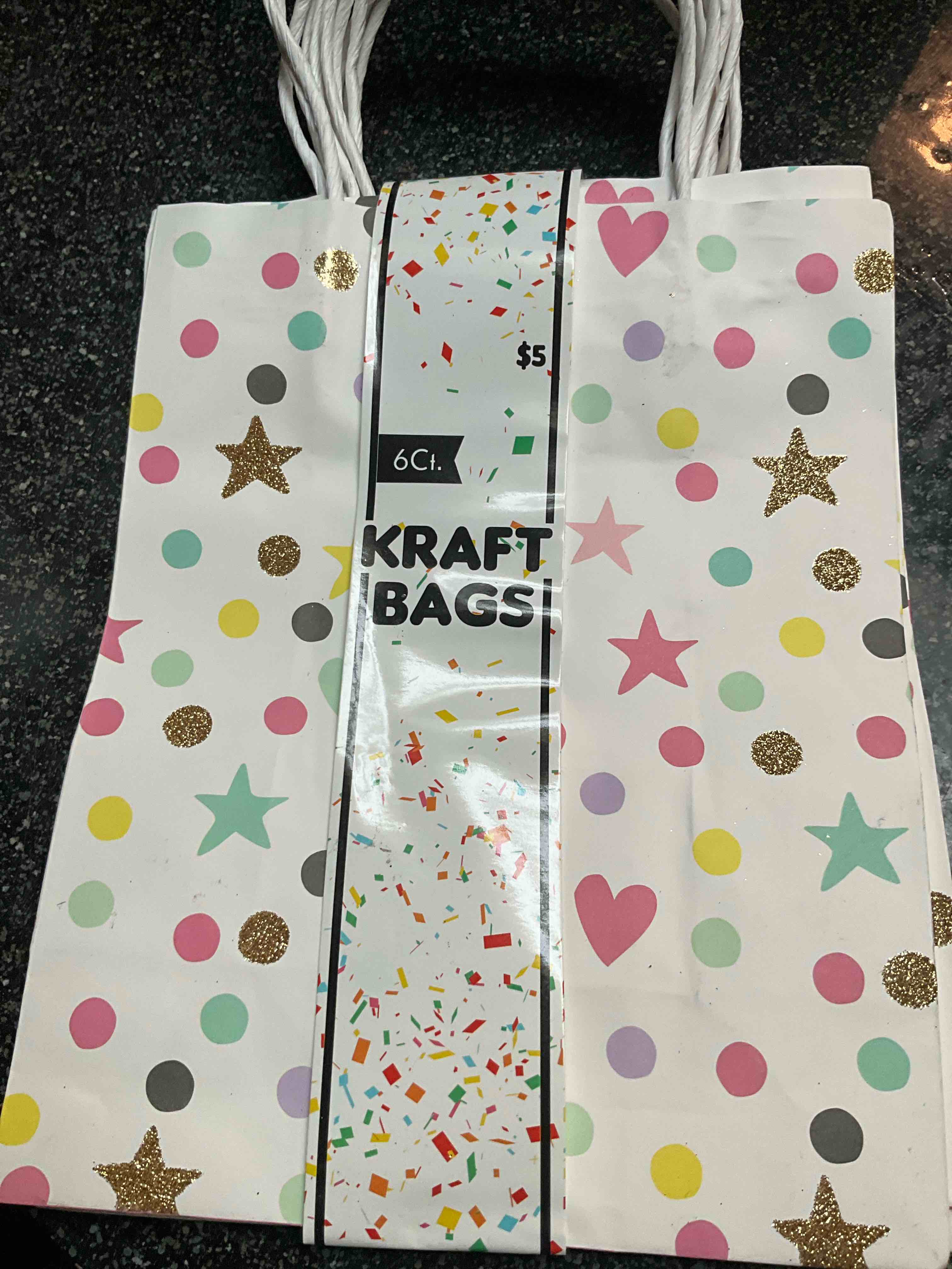 6ct - Gift/Kraft Bags 