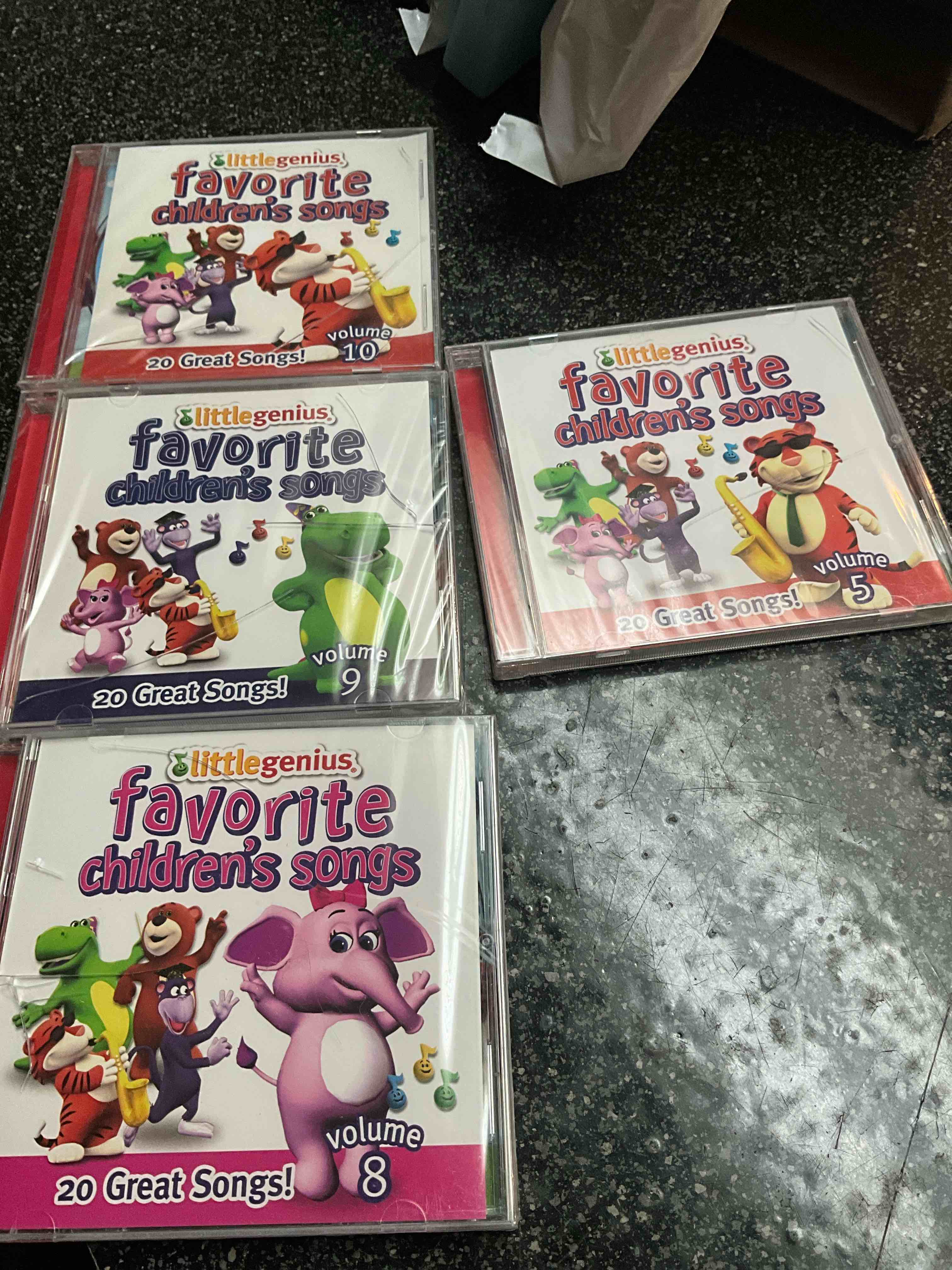 Little Genius - Favorite Children’s Songs - 20 songs per CD - volumes - 5/8/9/10 