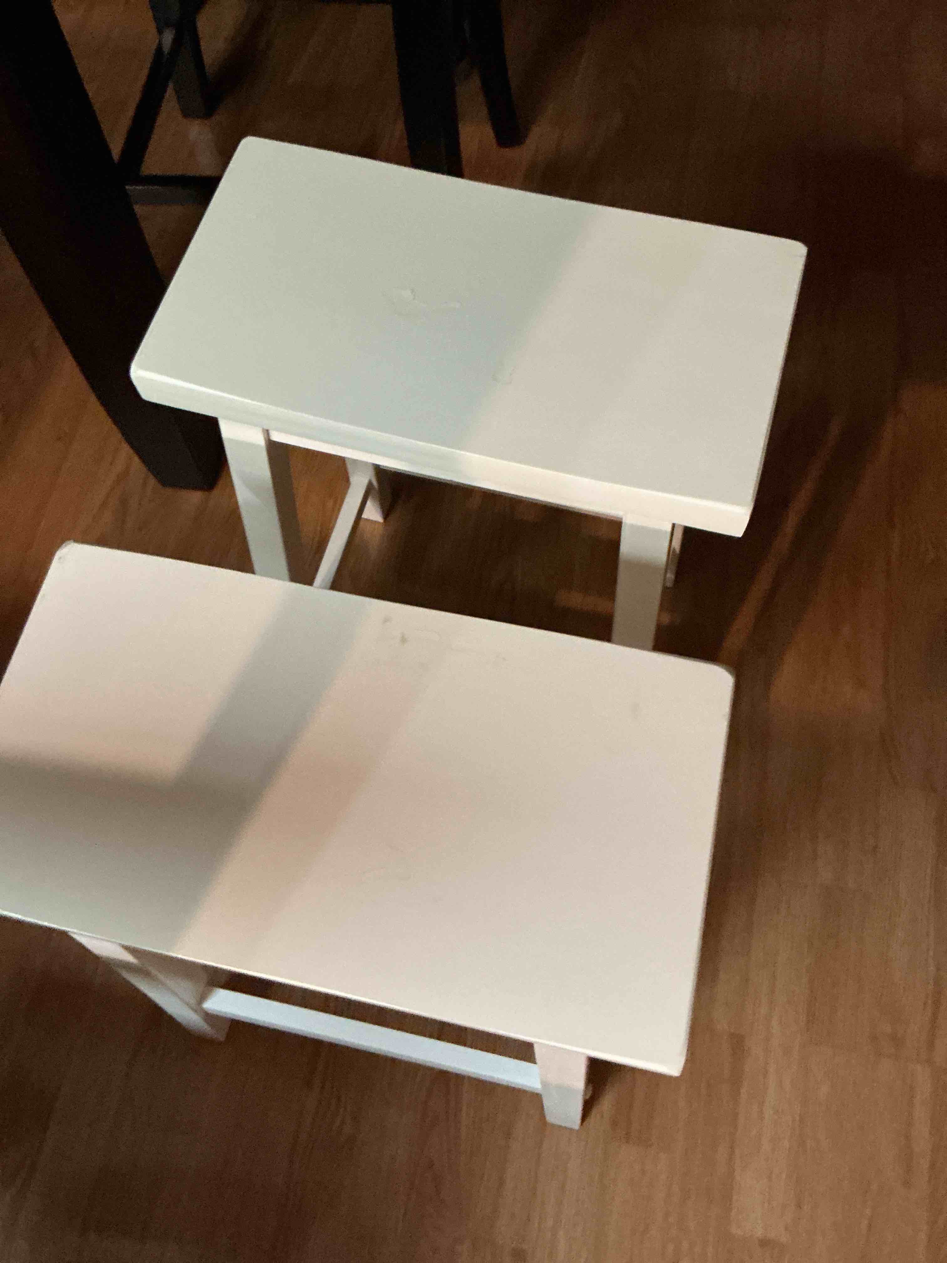 White Wooden Bar Stools 