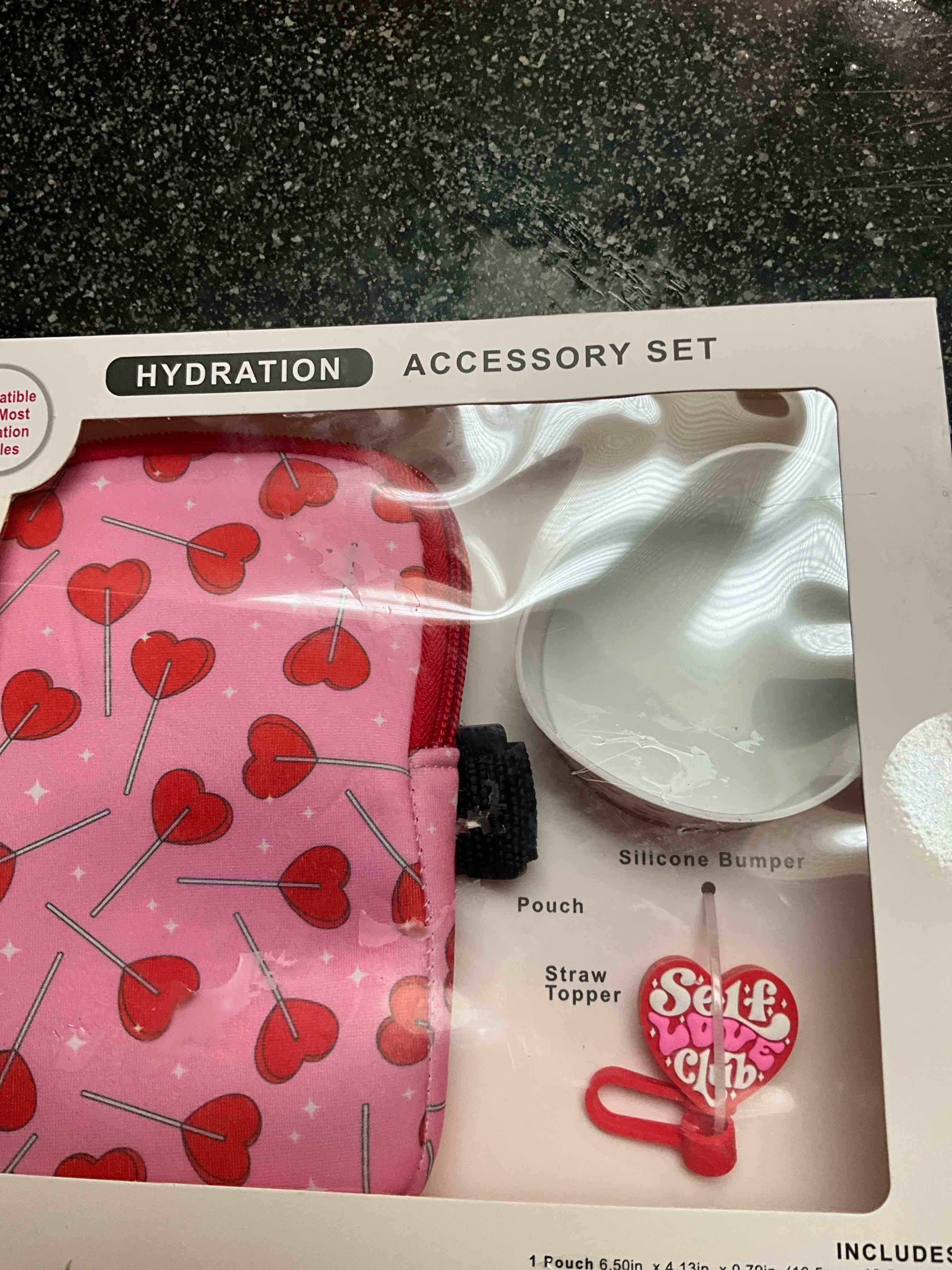 hydration accessory set - pouch/bumper/straw topper 