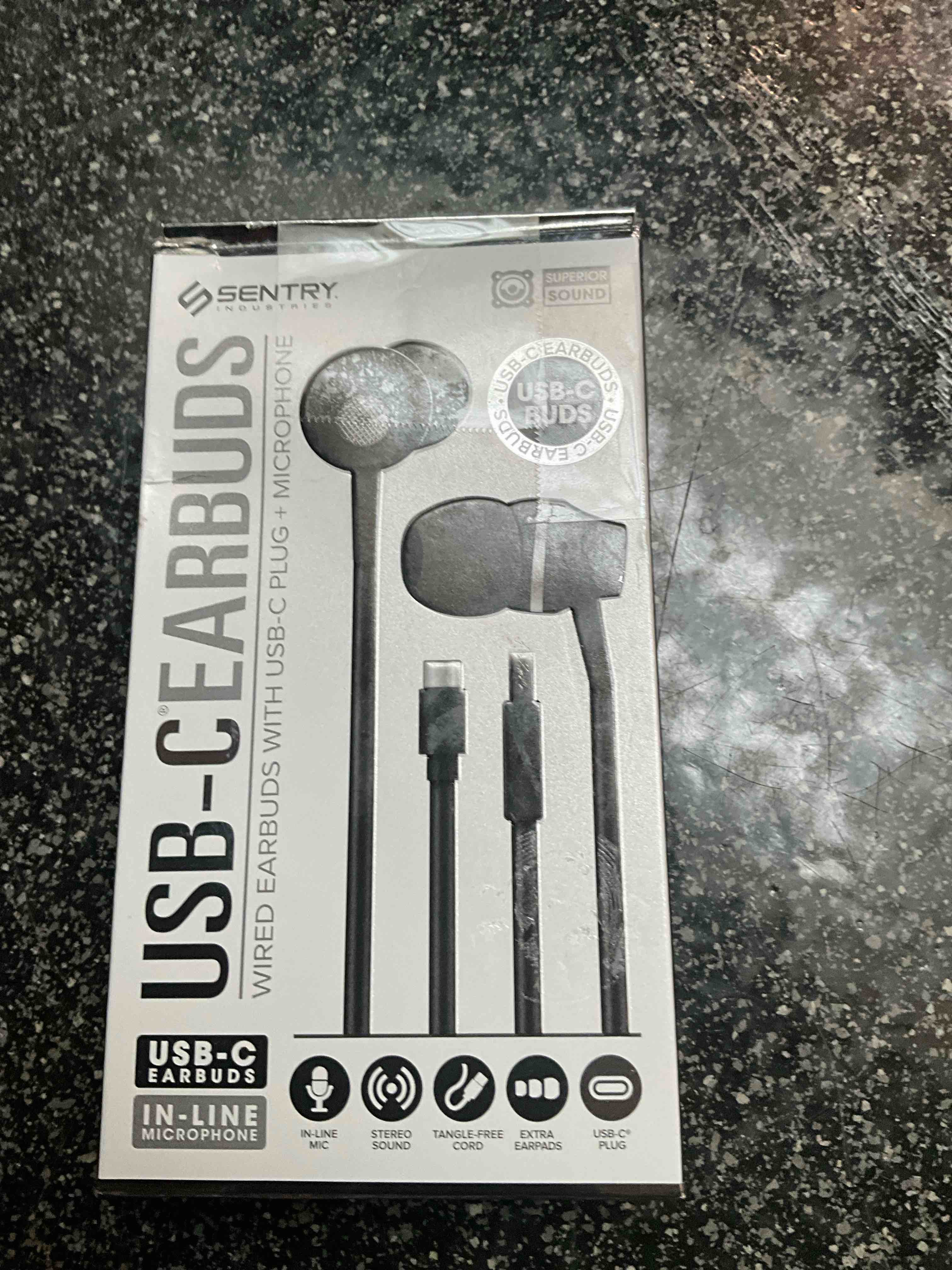 Sentry - USB - C - Earbuds - Black 