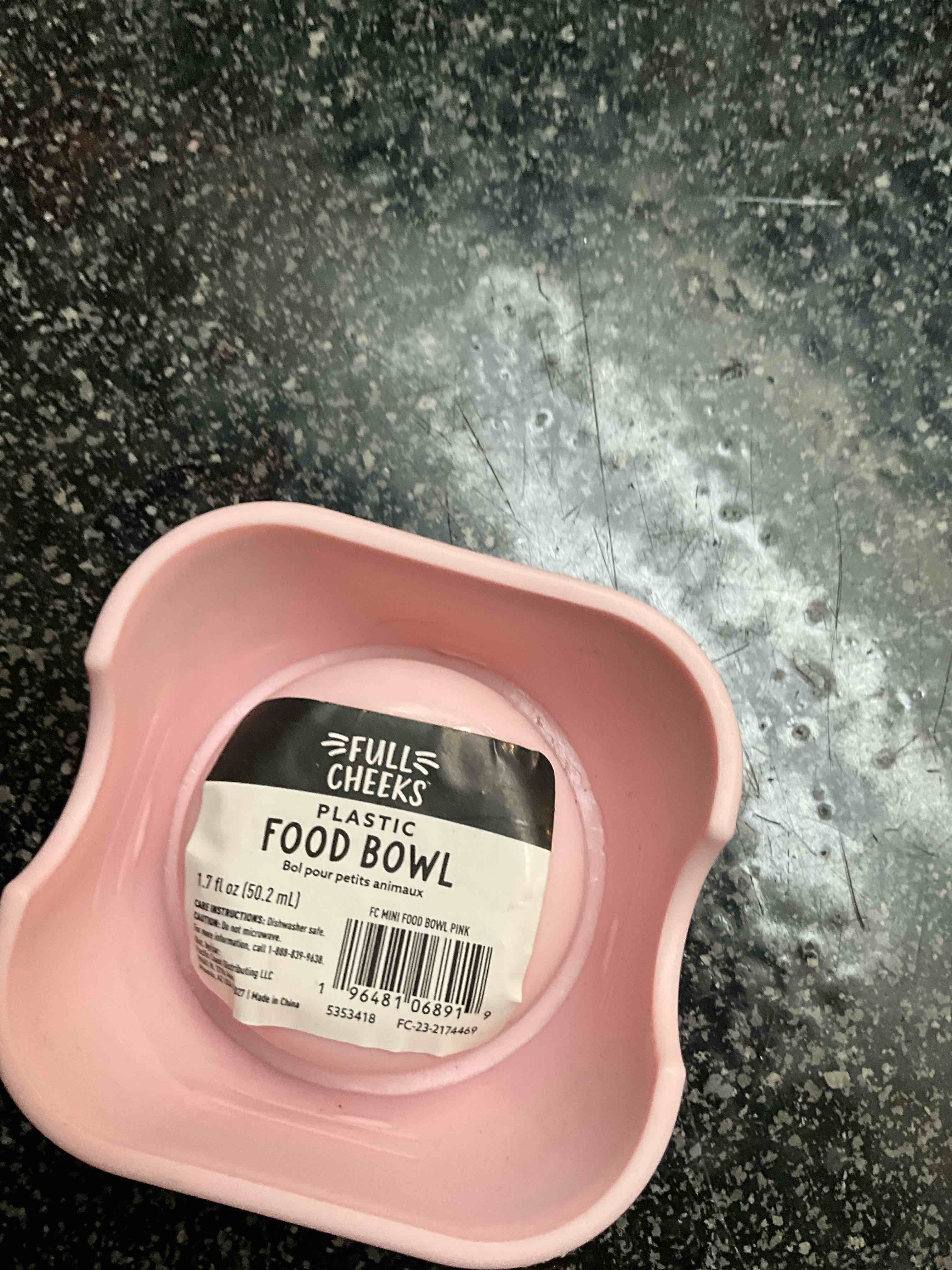 Full Cheeks - Plastic Food Bowl - for small animals 