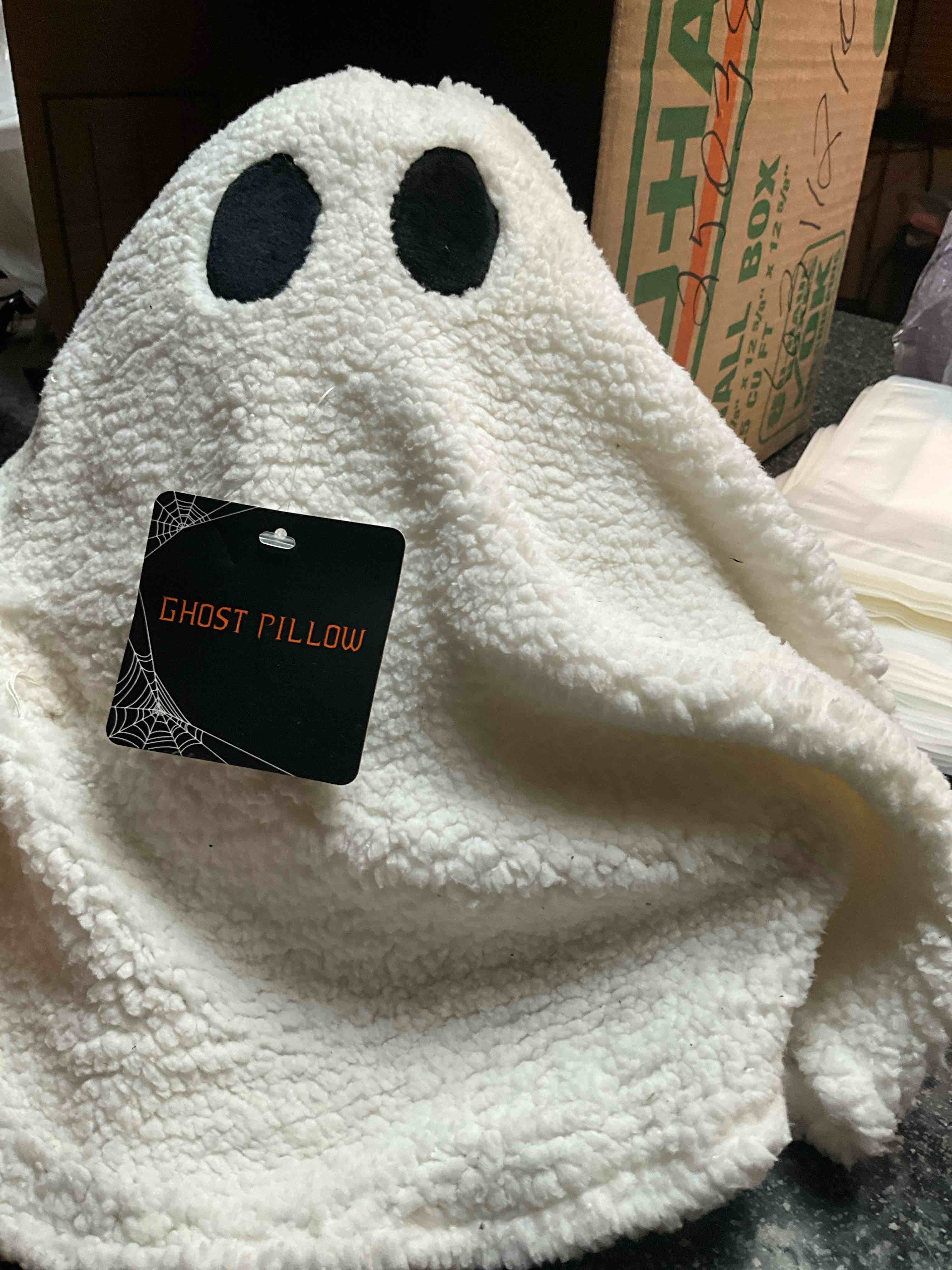 Fluffy Ghost Pillow 